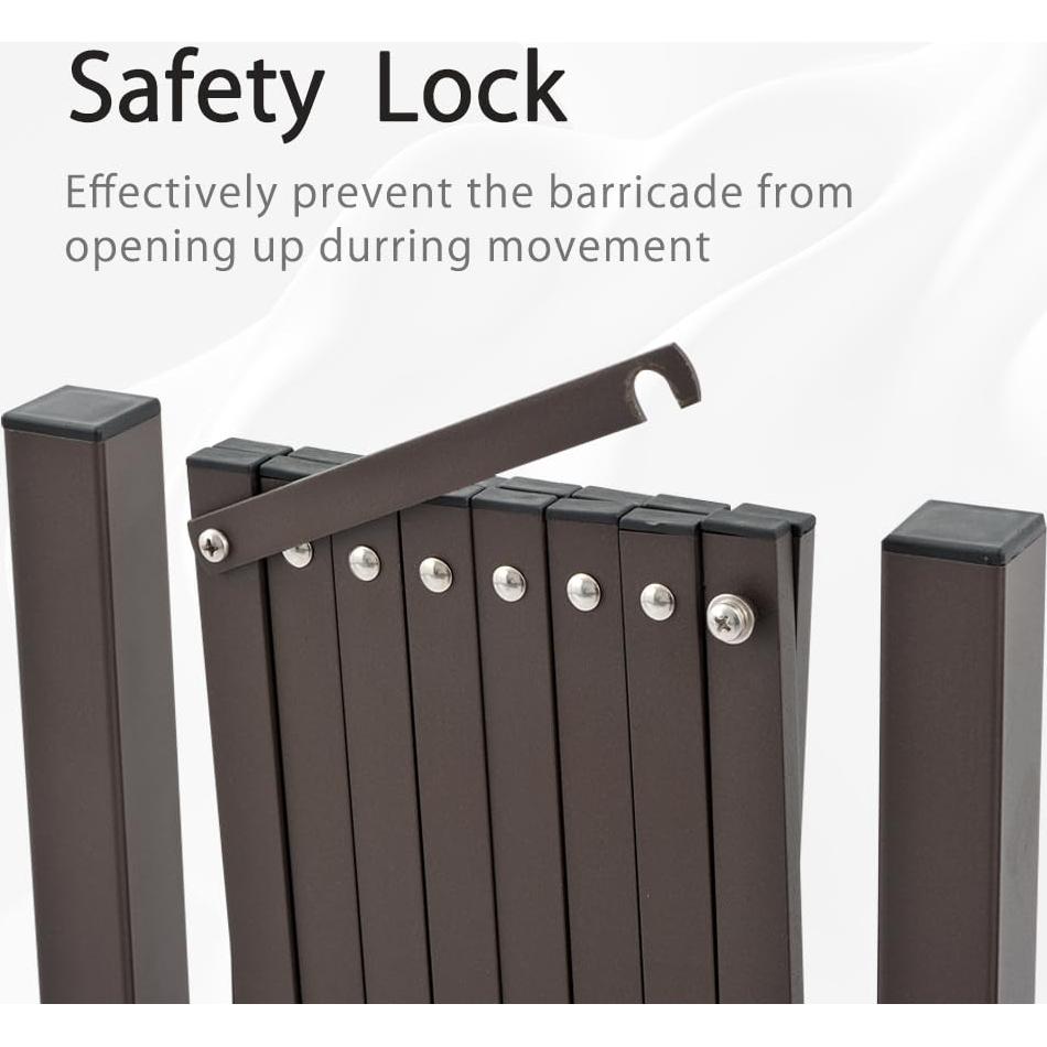 Barricada Metálica Expandible GYMTIME 7m con Ruedas Marrón
