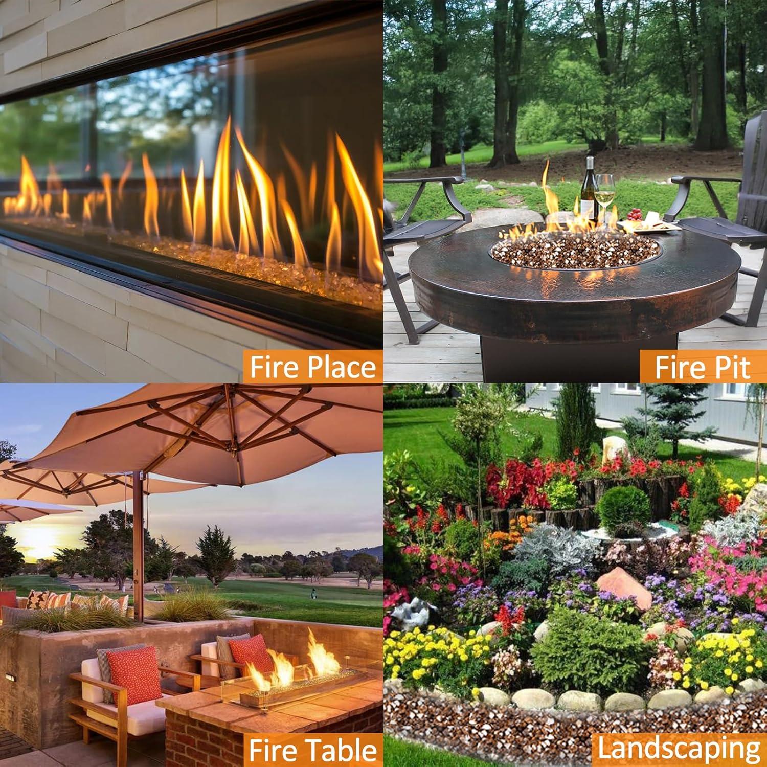 Cristales de Fuego Hisencn 9,07 kg Cobre 1/2" para Fogatas