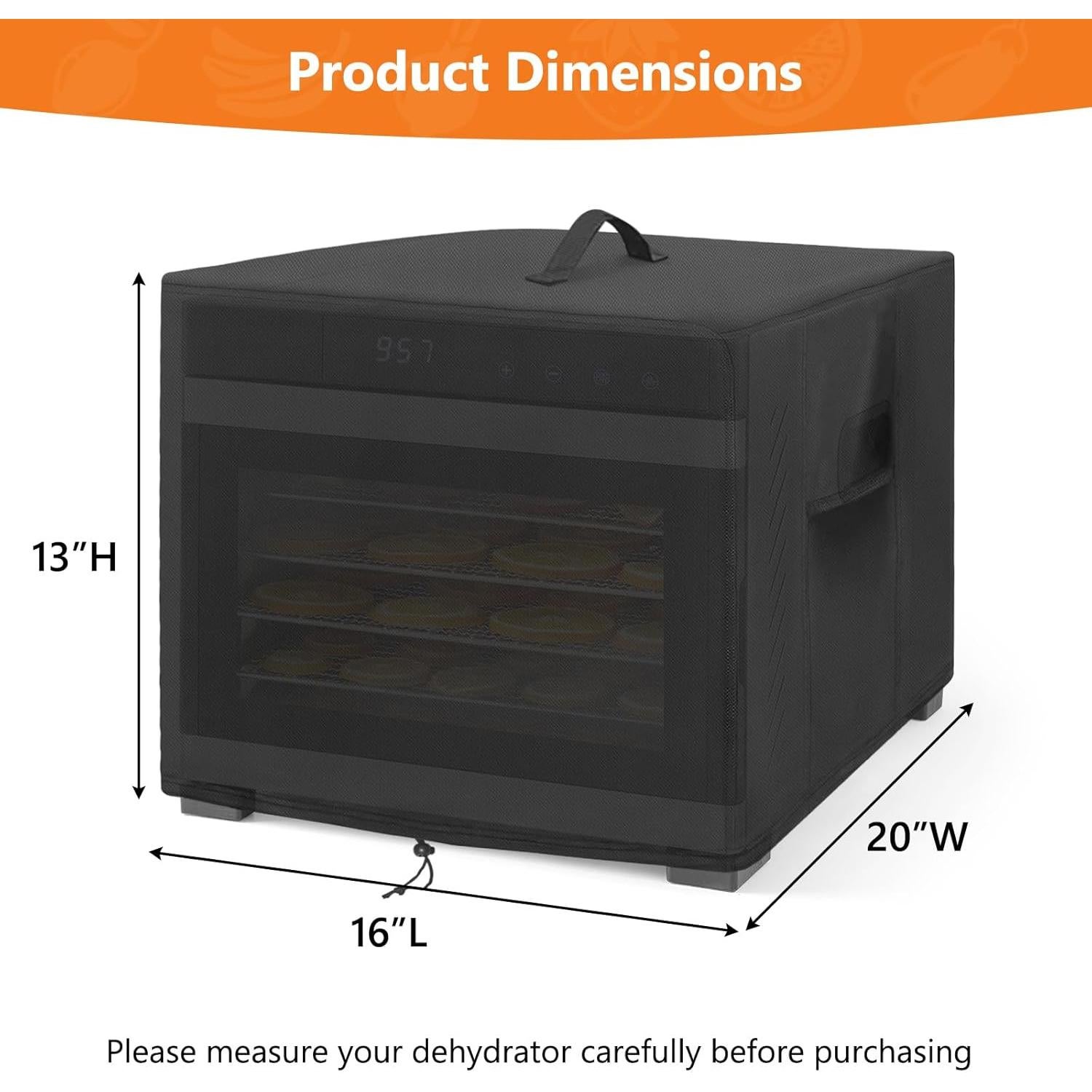 Cubierta Impermeable para Deshidratador Cosori 38x51x33cm