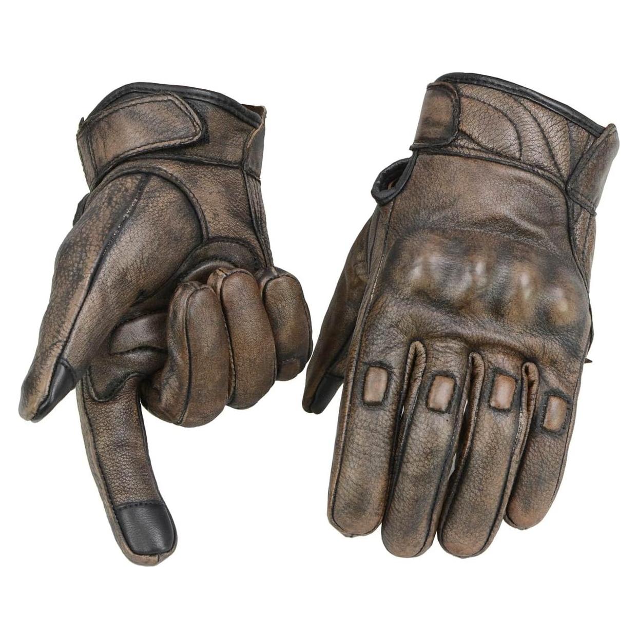 Guantes de motocicleta Milwaukee Leather MG7514 Marrón 3X