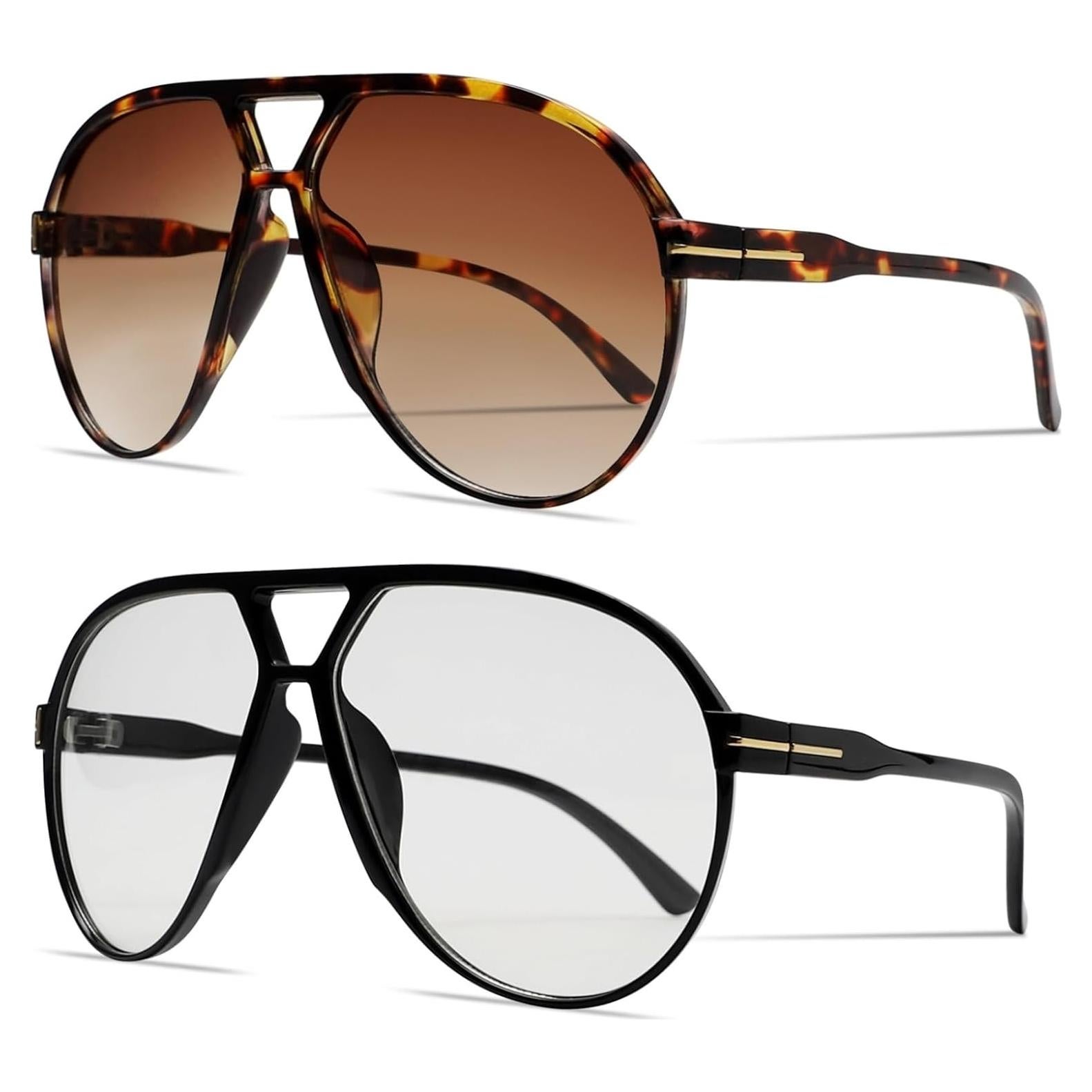 Gafas de sol aviador retro GUVIVI para hombres y mujeres 63mm