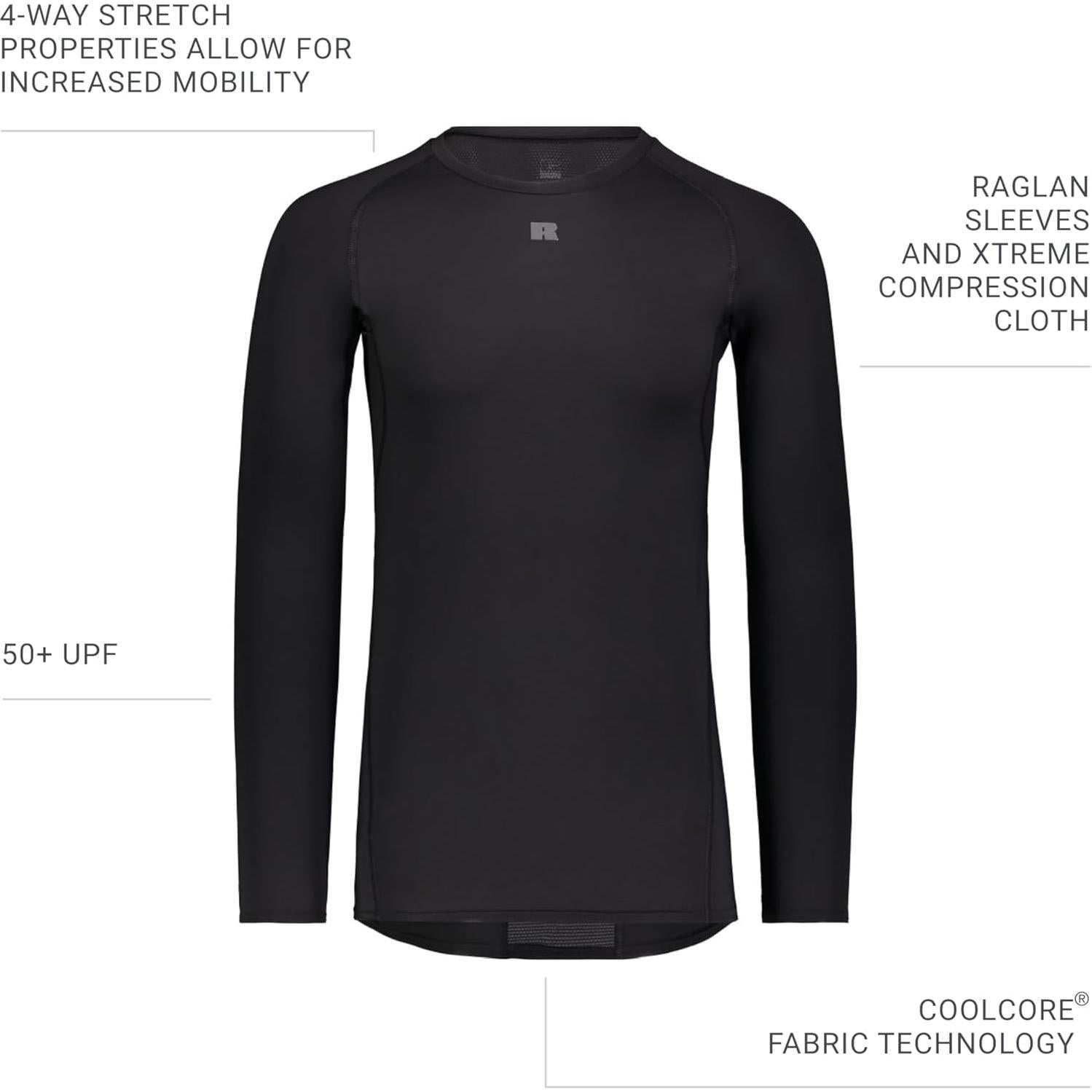 Camiseta de Compresión Russell Athletic Manga Larga Hombre