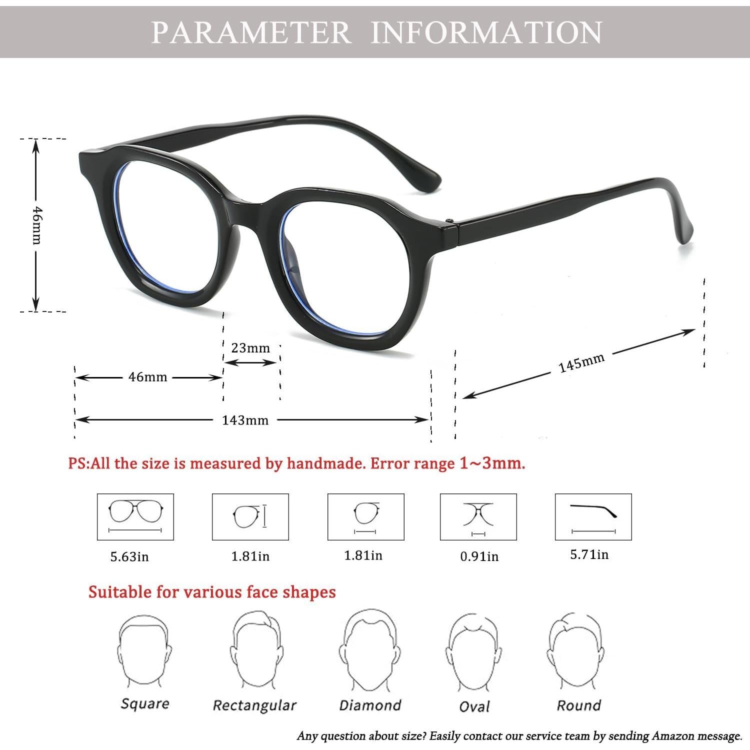 Gafas de sol redondas CUBWOSE UV protección unisex 46mm