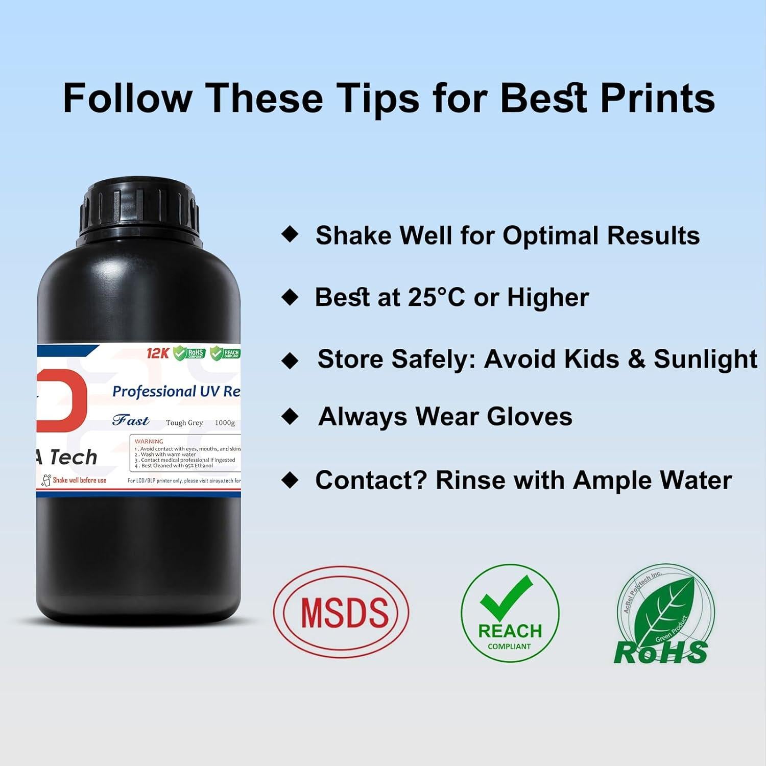 Resina 3D ABS-Like Siraya Tech Gris Resistente 1kg