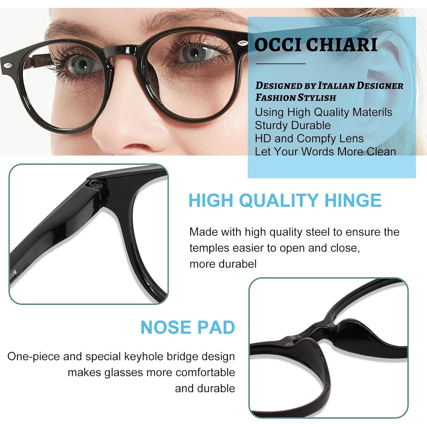Gafas de Lectura OCCI CHIARI para Mujeres Luz Azul 0.0x