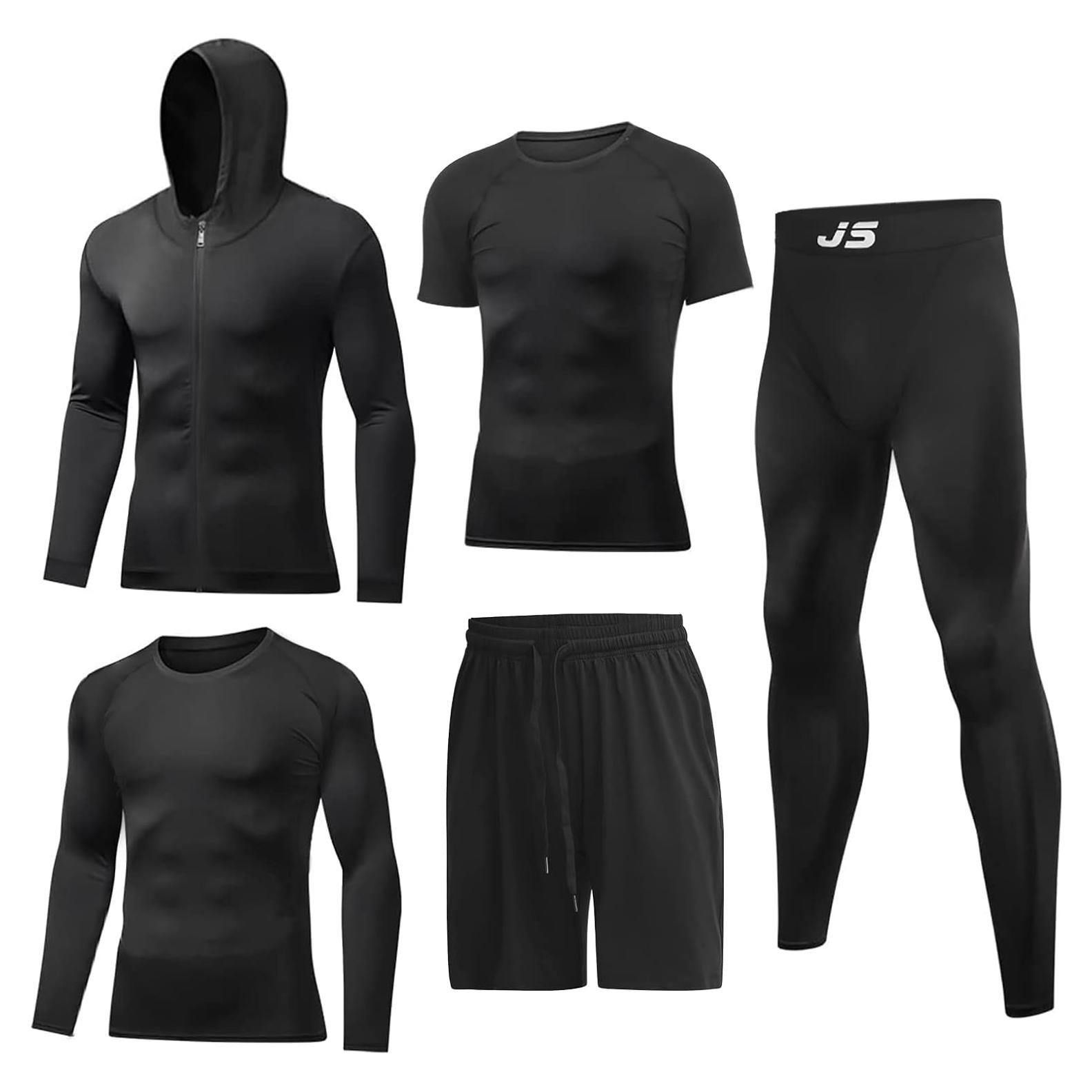 Conjunto de Ejercicio Hombres July's Song 5 Piezas Negro