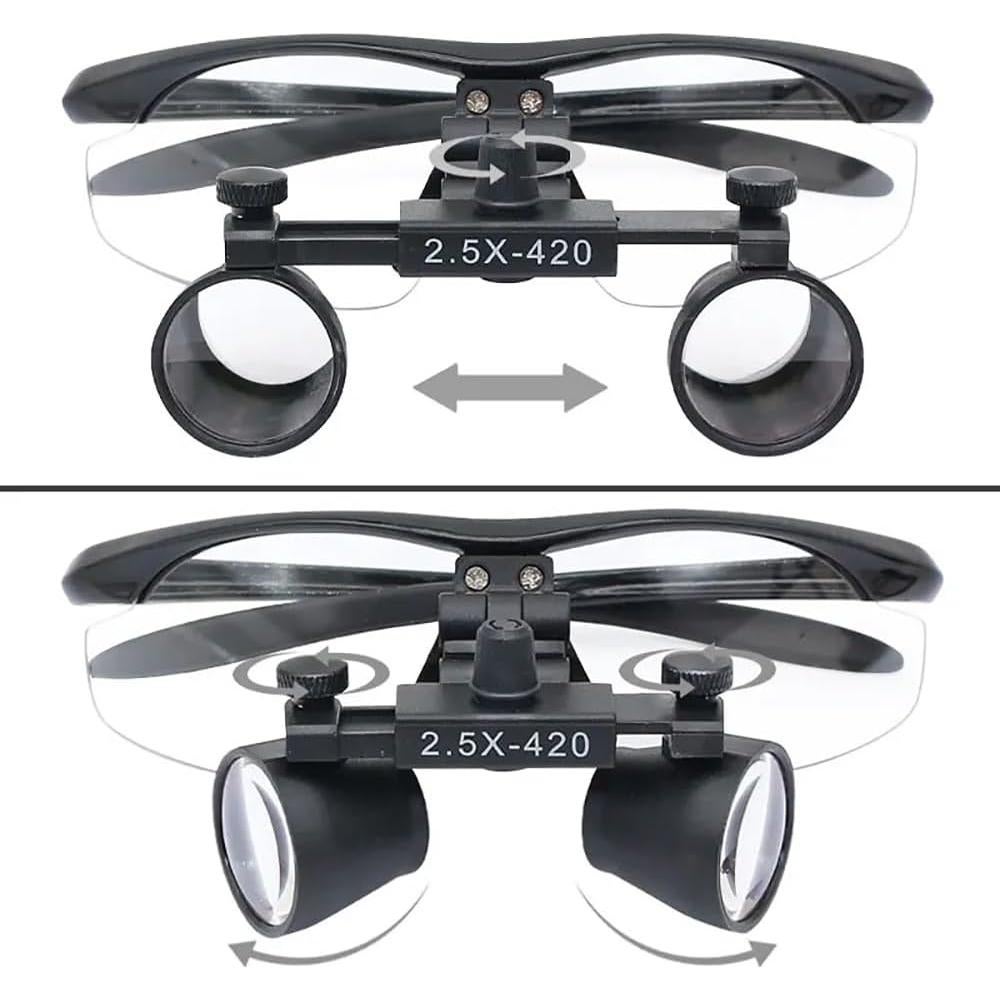 Lupa de laboratorio binocular 2.5X Genérico con LED 5W