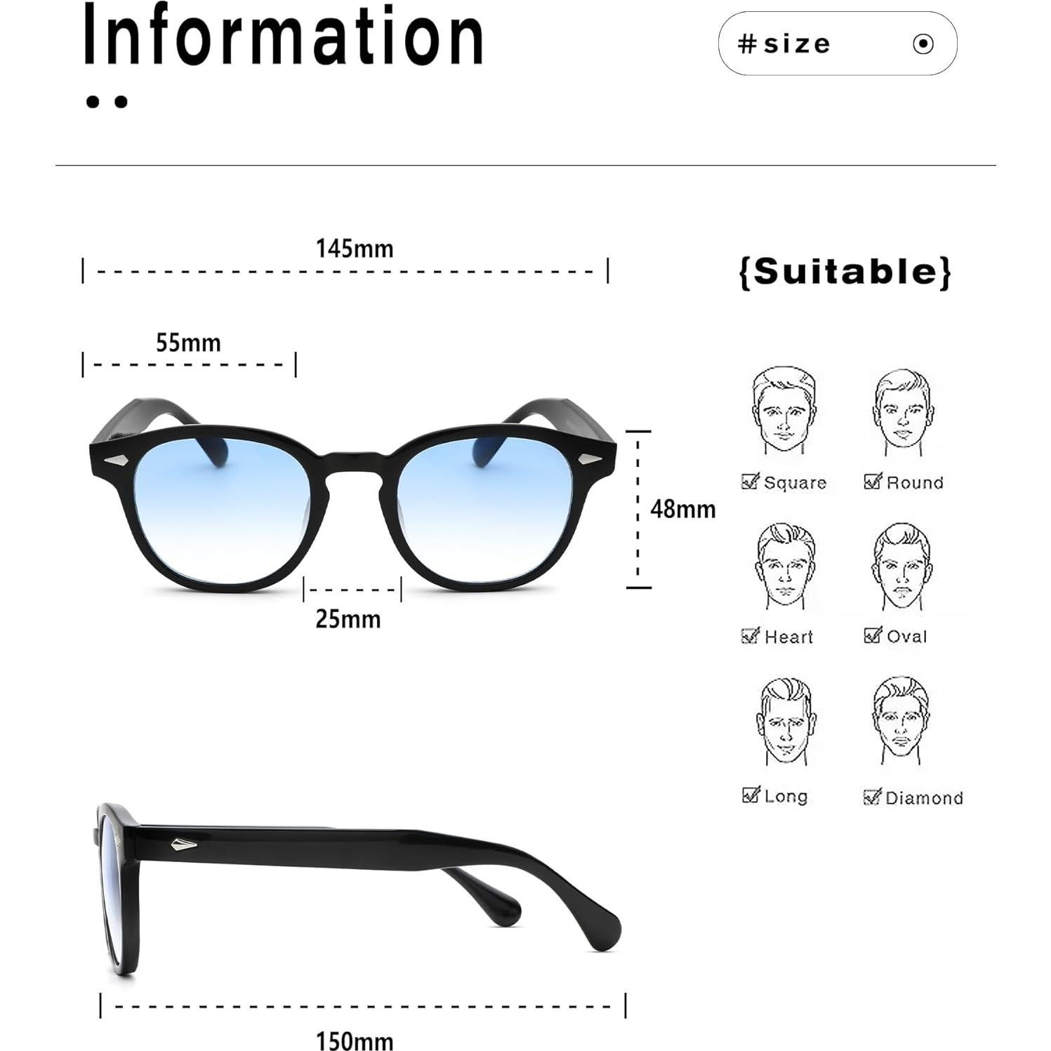 Gafas de Sol Redondas Pro Acme Vintage UV400 55mm Unisex