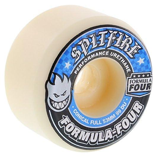 Ruedas de Patineta Spitfire 53mm Blancas y Azules - Juego de 4