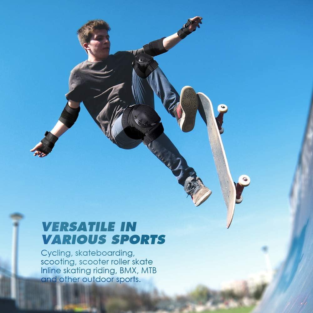 JBM Rodilleras y Muñequera para Patinaje y Scooter - Mediano