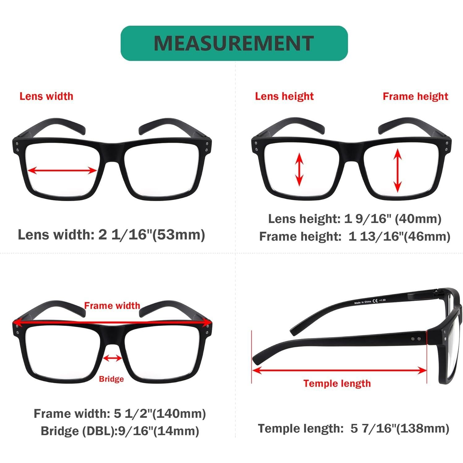 Gafas de Lectura Cuadradas Eyekepper para Adultos Unisex