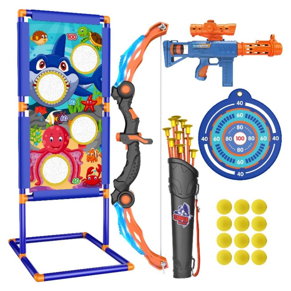 Conjunto de Arco y Flecha KKONES 2 en 1 con LED y Pelotas