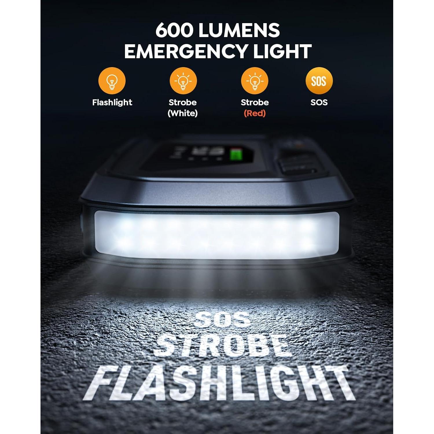 YaberAuto YA90 Arrancador de Batería 7000A con Compresor