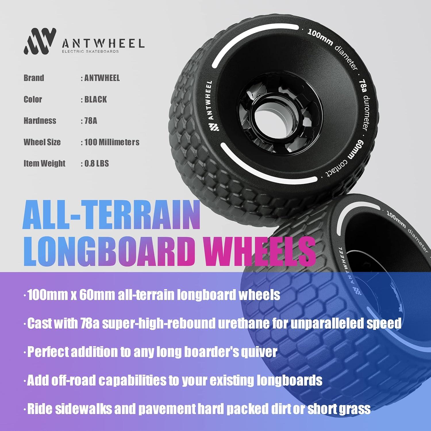 Ruedas Todo Terreno ANTWHEEL 100mm Uretano 78A Alta Rebote