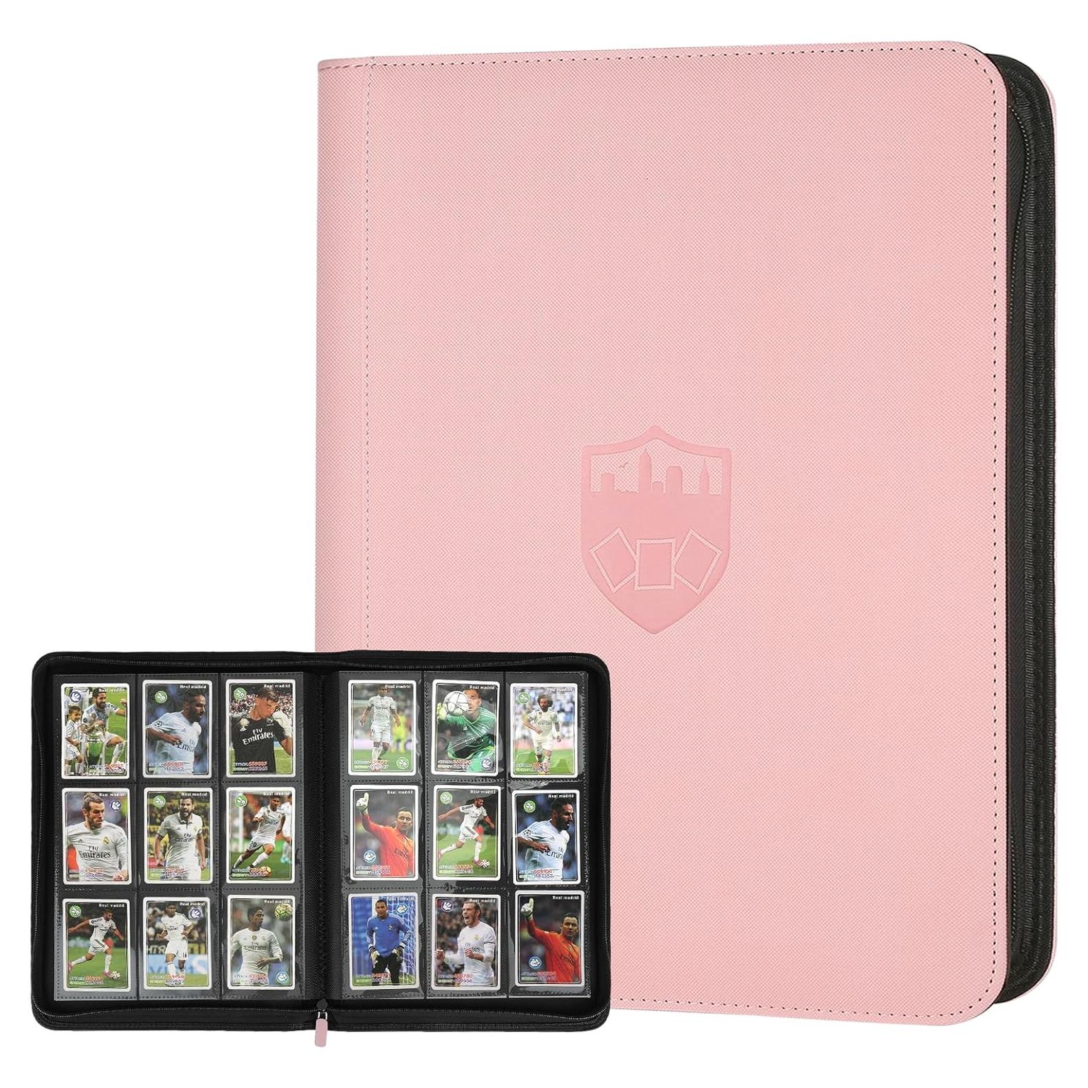 Carpeta de Tarjetas GERMUN 9 Bolsillos Rosa para 360 Tarjetas