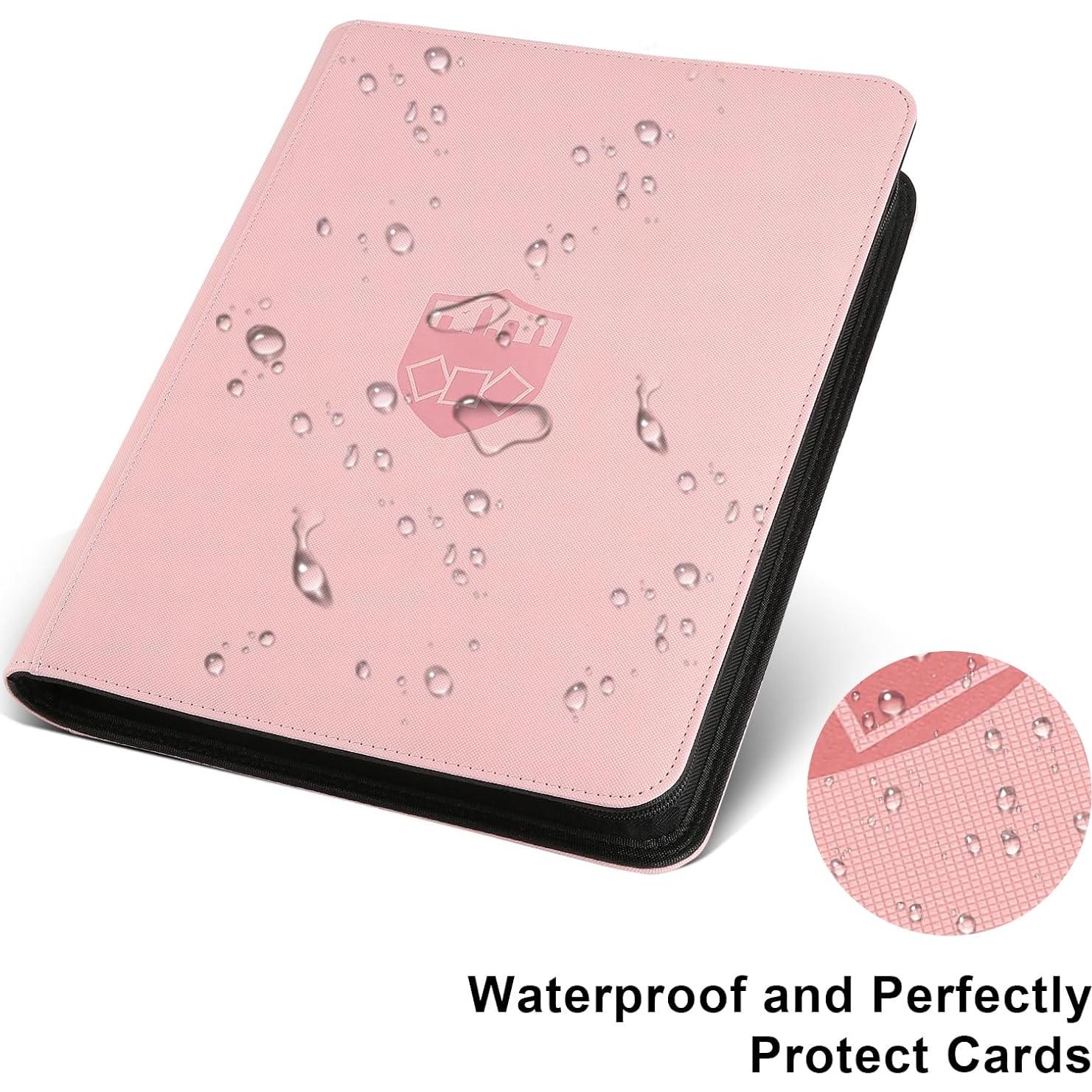 Carpeta de Tarjetas GERMUN 9 Bolsillos Rosa para 360 Tarjetas