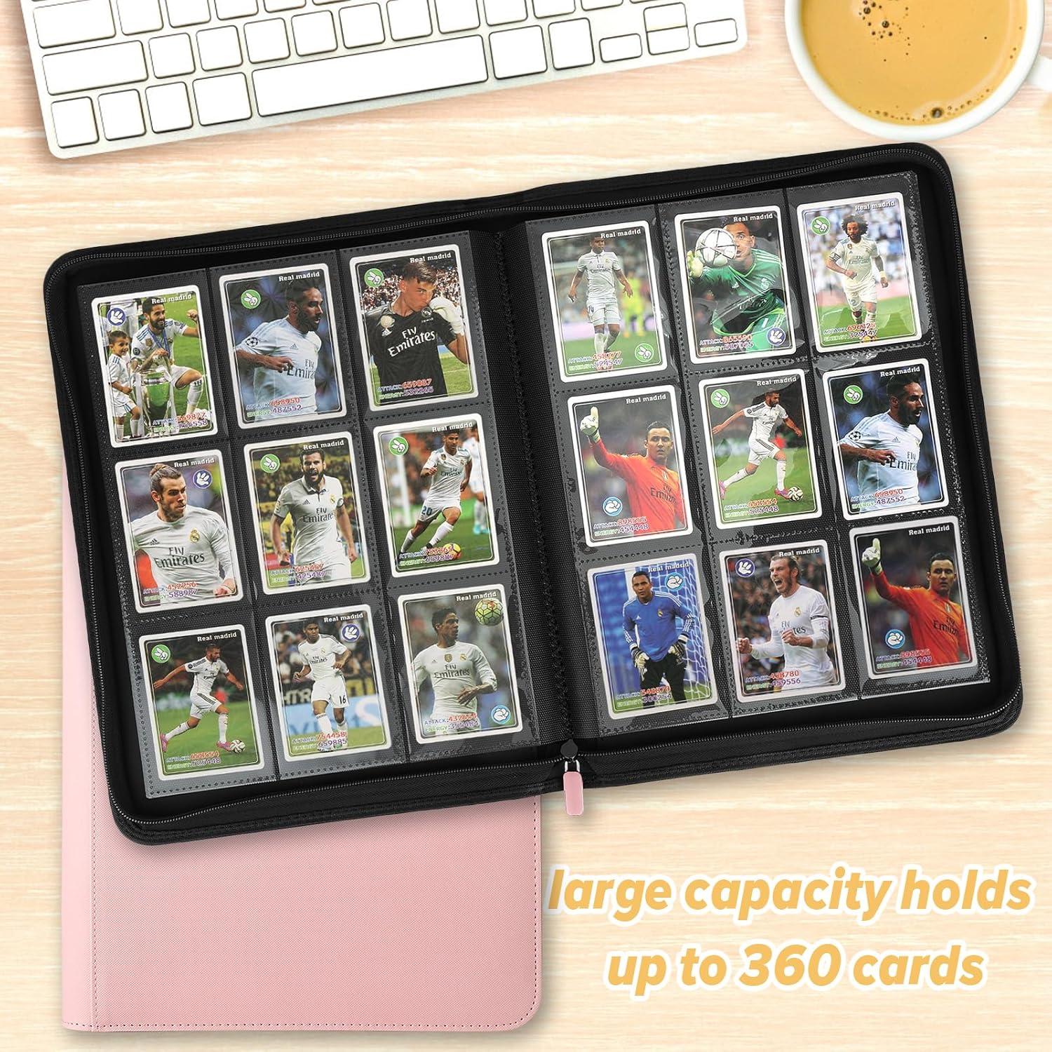 Carpeta de Tarjetas GERMUN 9 Bolsillos Rosa para 360 Tarjetas