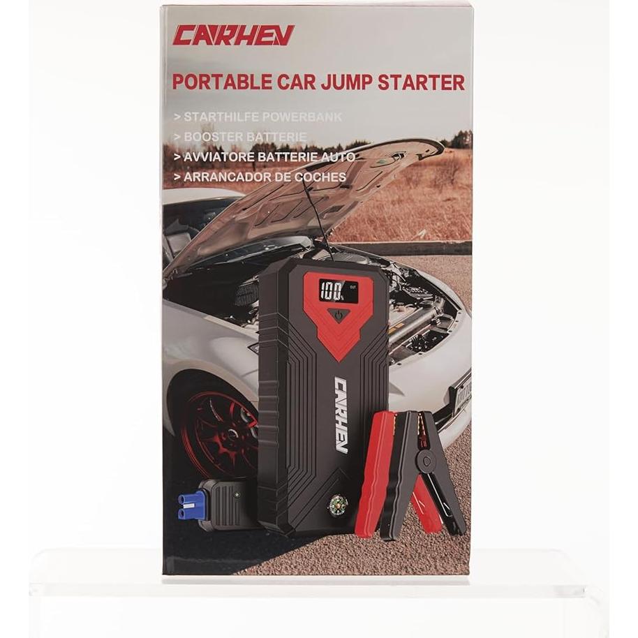 Arrancador de Batería CARHEV JS-01 3000A 24000mAh LED USB