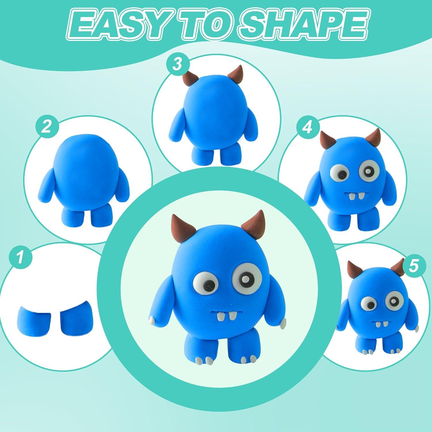 Kit de Arcilla Secado al Aire ARTPAR 102 Colores No Tóxica