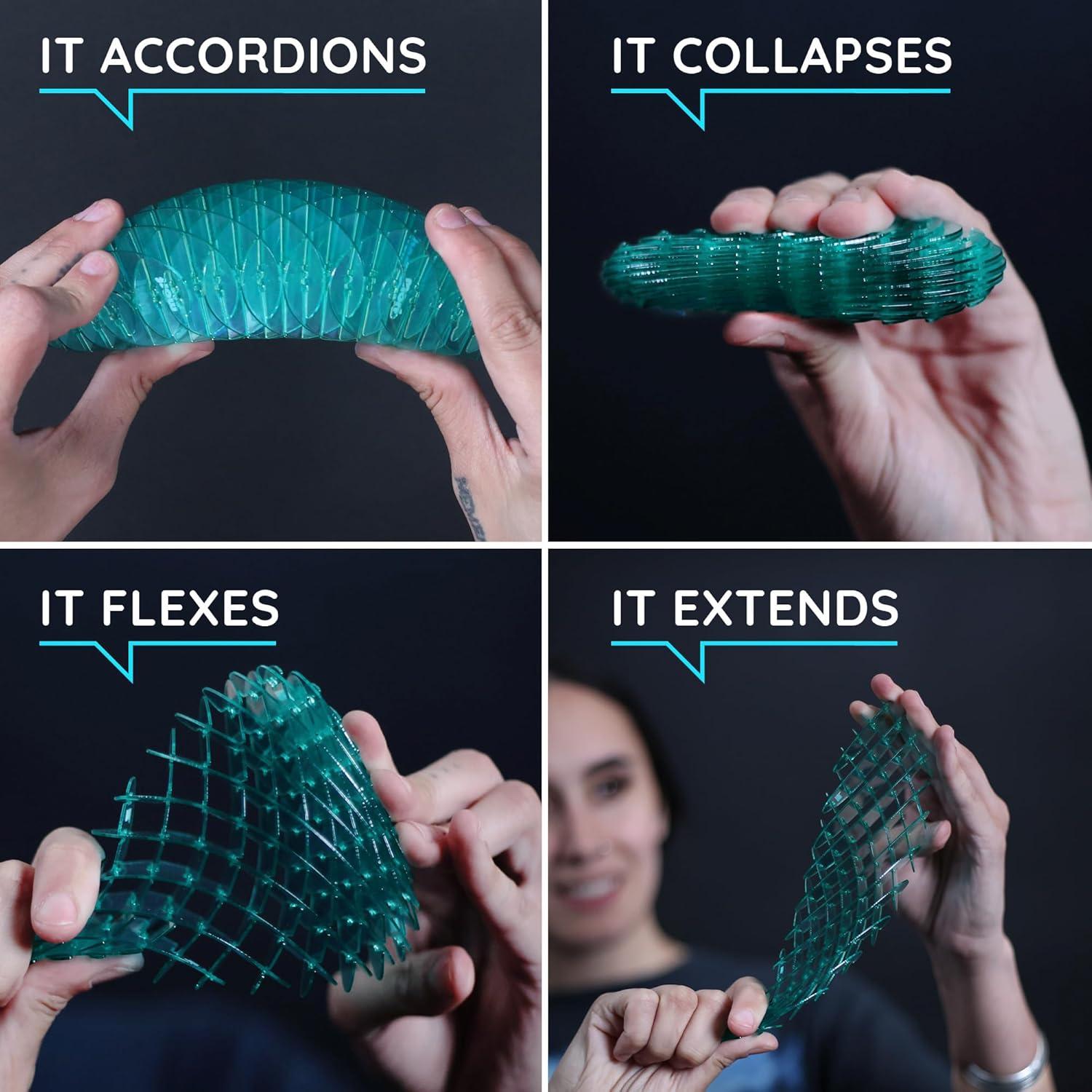 Juguete Morf Fidget Worm Humango Azul Pequeño 12.7x7.6cm