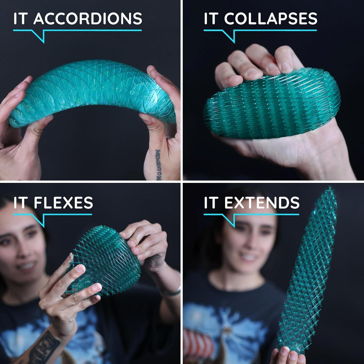 Juguete Morf Fidget Worm Figgy Toys Grande Azul