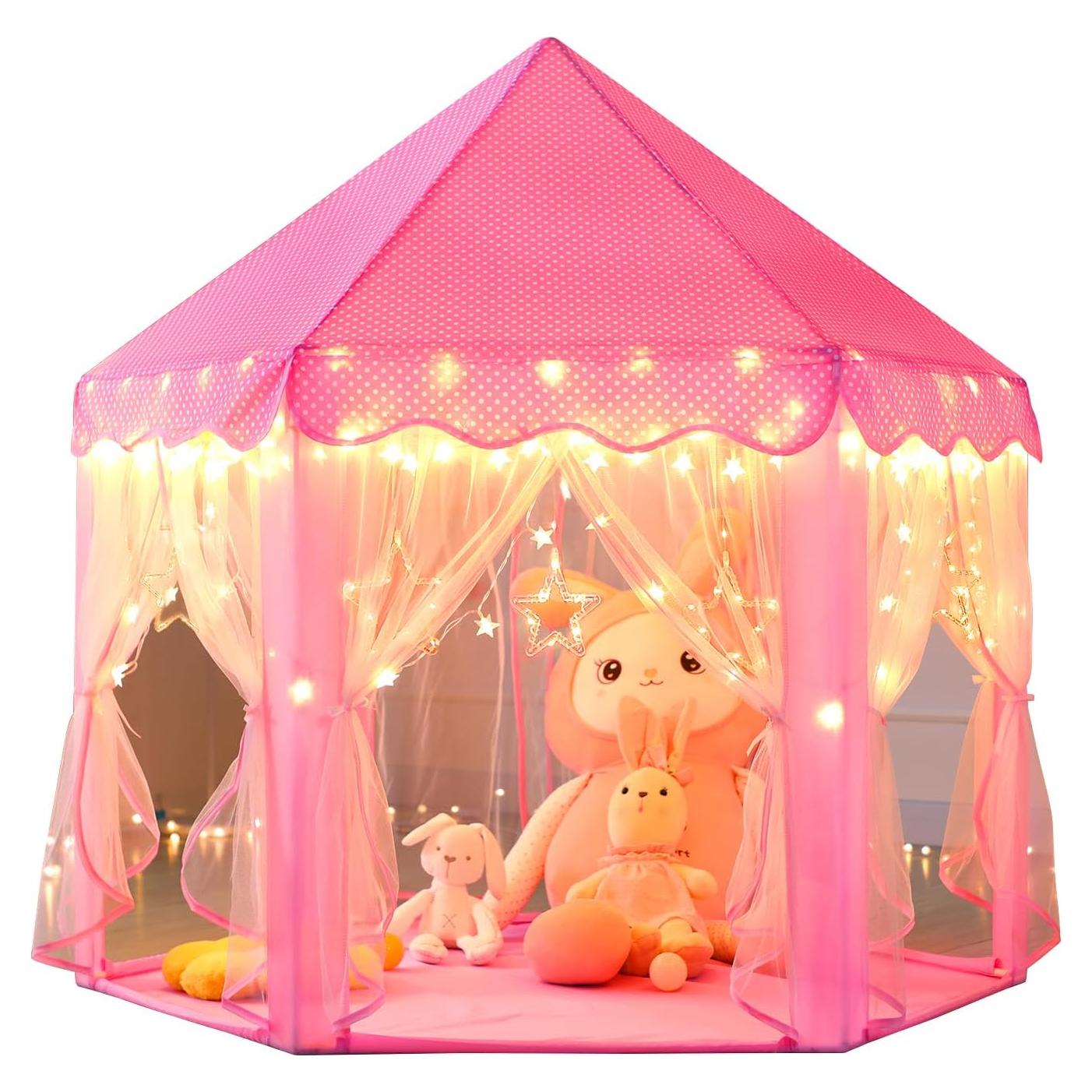 Tienda de Juego Castillo Princesa Monobeach - Rosa 140x135 cm