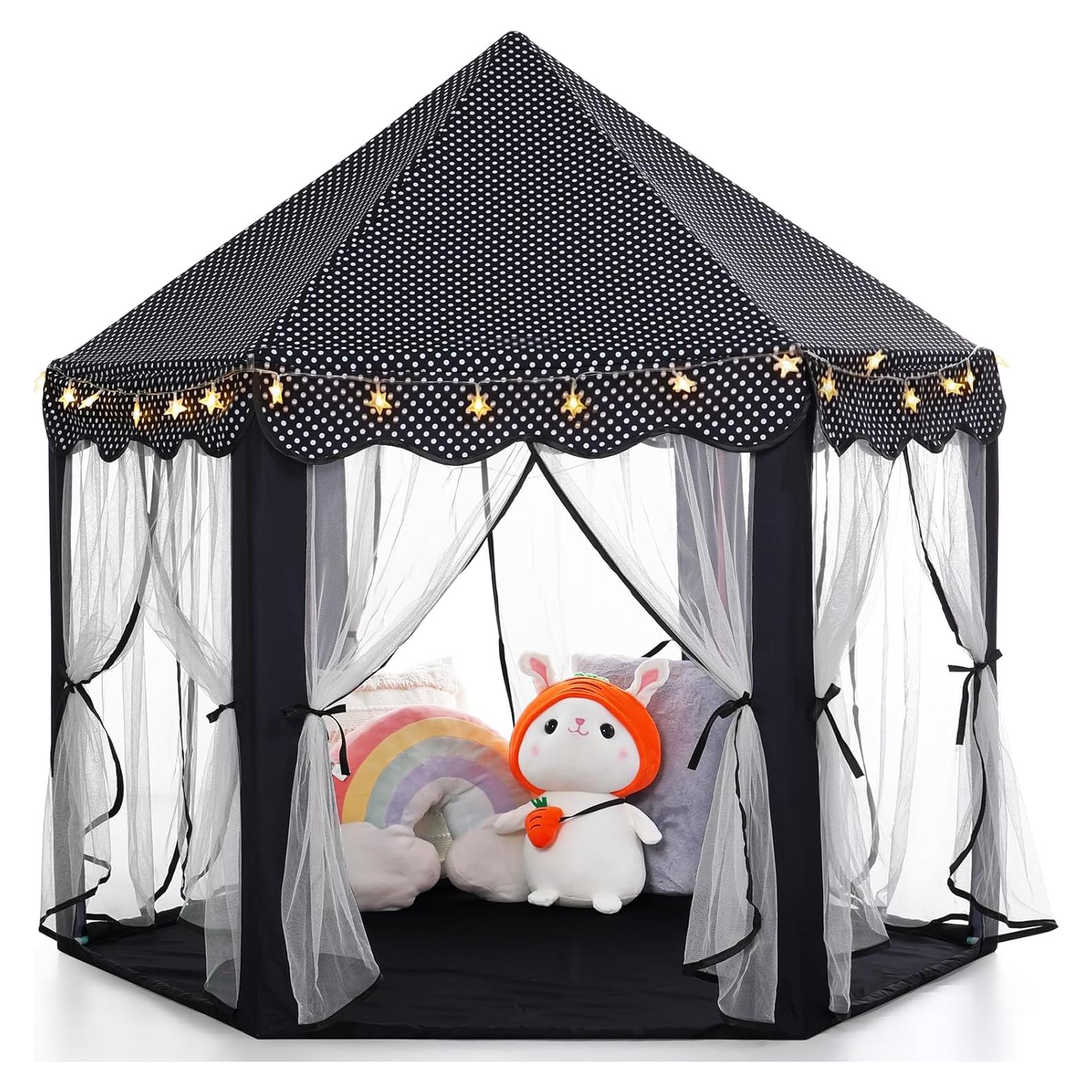 Tienda de Princesa Monobeach Negra con Luces 139,7 cm