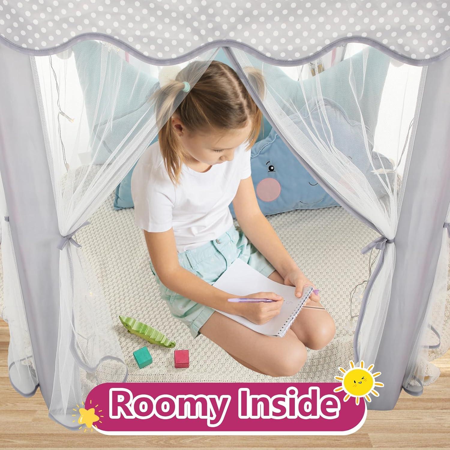 Tienda de Princesa Monobeach 140x135 cm con Luces Estrelladas