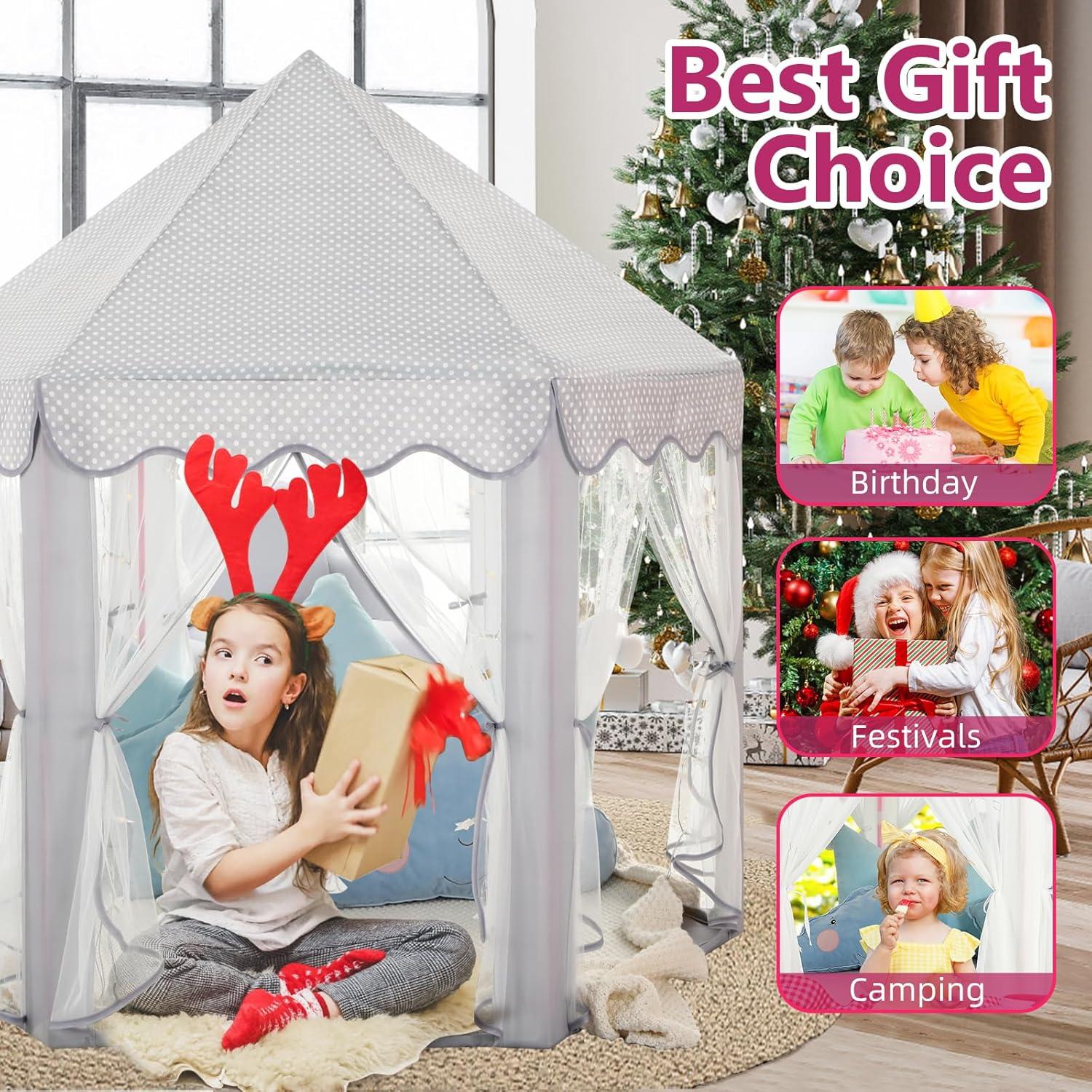 Tienda de Princesa Monobeach 140x135 cm con Luces Estrelladas