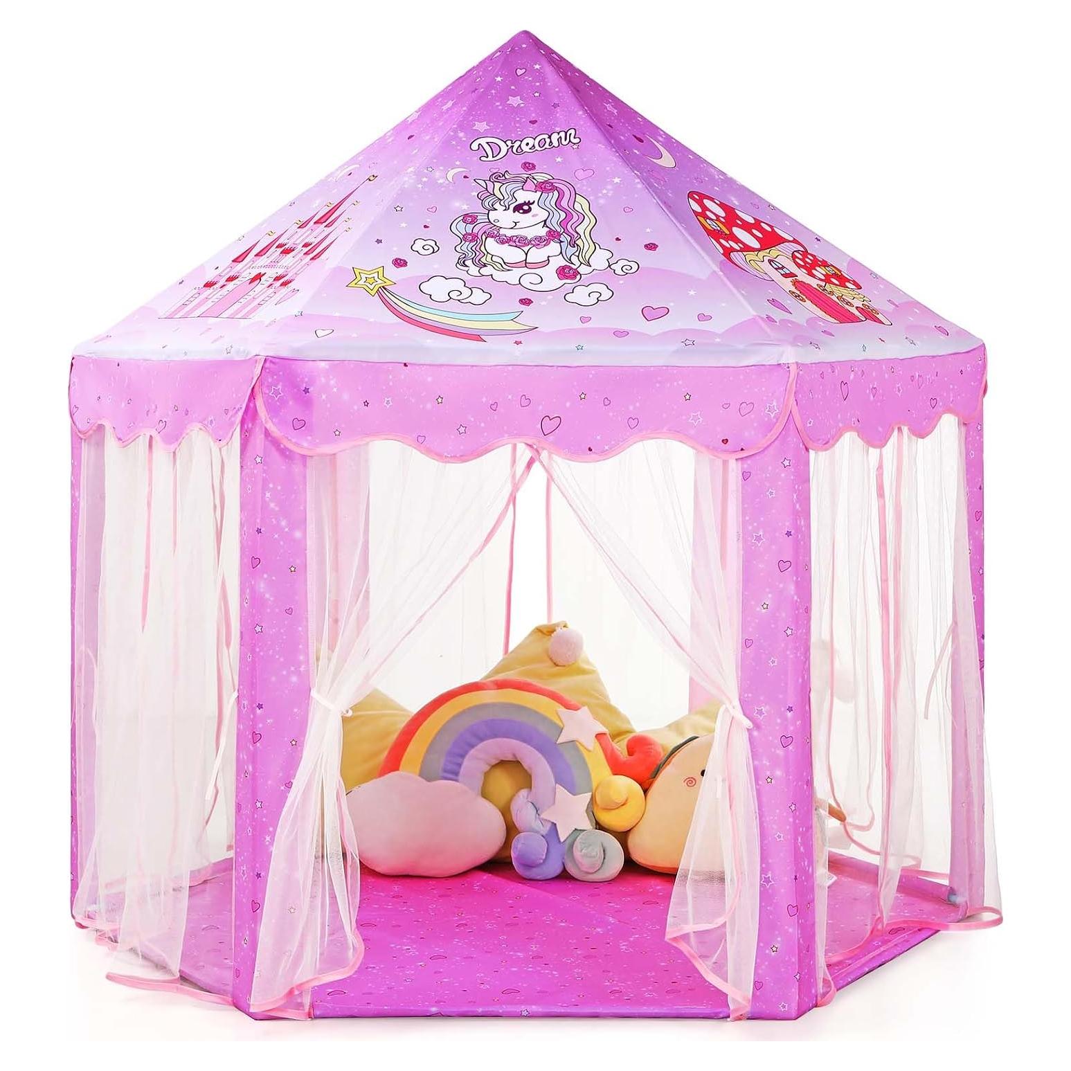 Tienda Princesa Monobeach Unicornio 140x135 cm con Luces