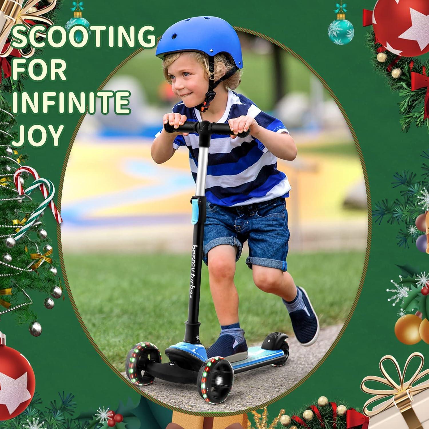 Scooter Besrey 3 Ruedas Ajustable para Niños 3-10 Años