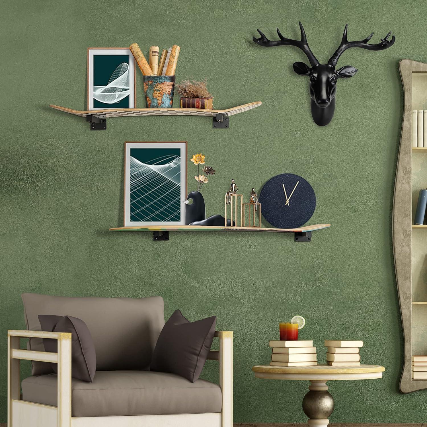 Soporte de Pared para Skateboard MIUONO 4 Estantes Flotantes