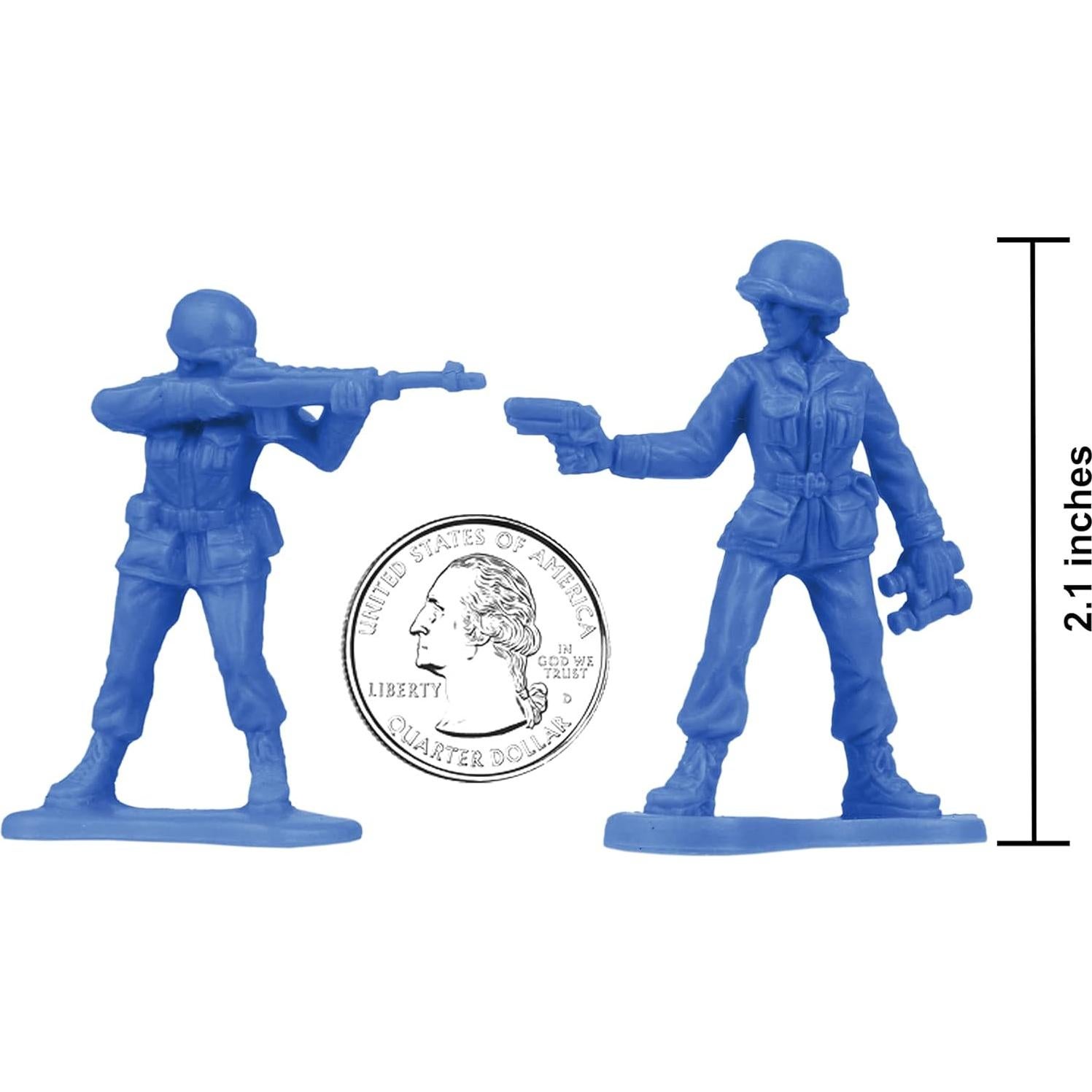 Figuras Soldado Femenino BMC - 36 Piezas Azul 1:32