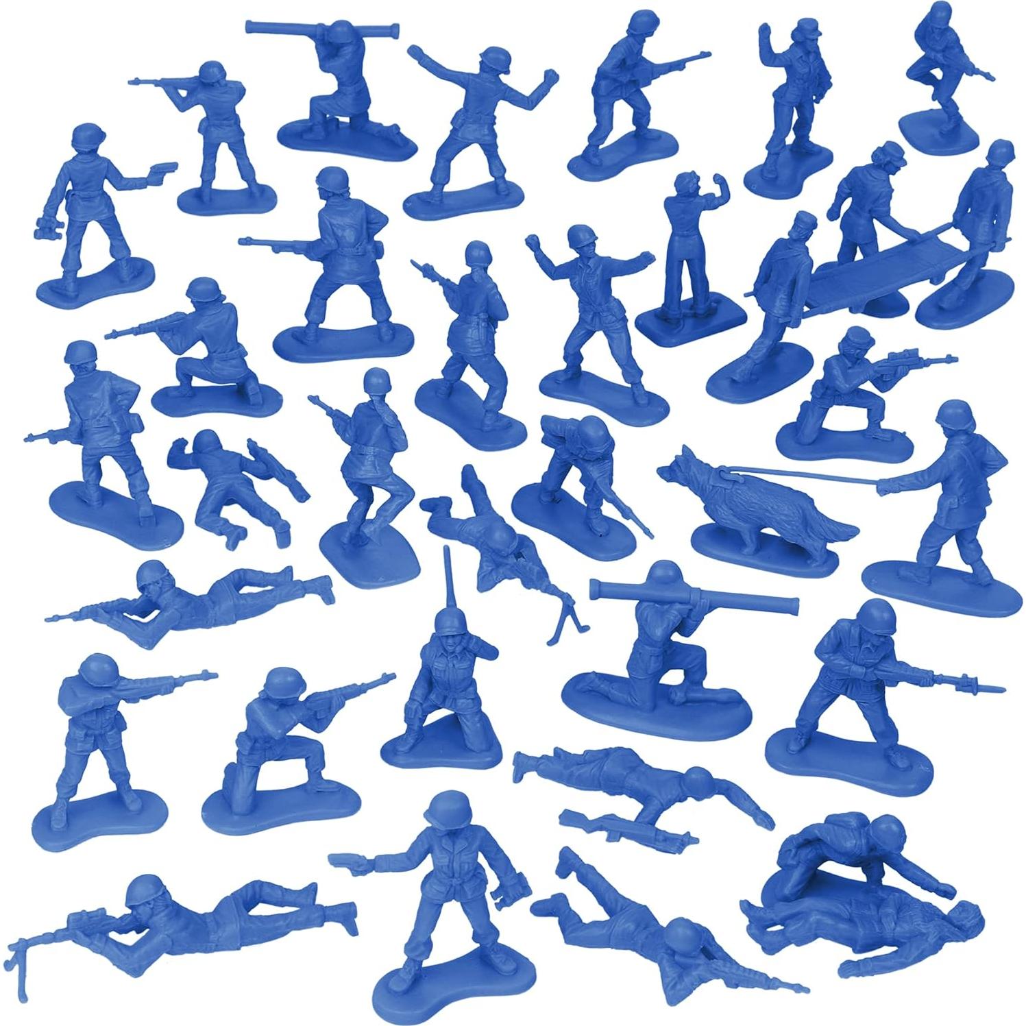 Figuras Soldado Femenino BMC - 36 Piezas Azul 1:32