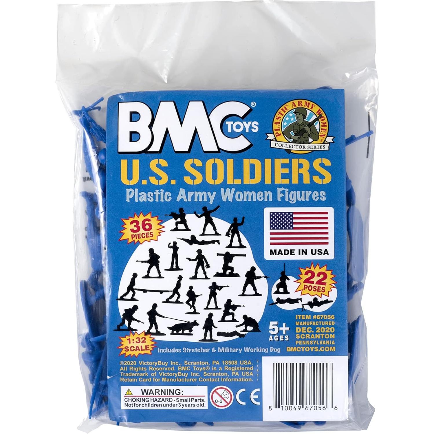 Figuras Soldado Femenino BMC - 36 Piezas Azul 1:32