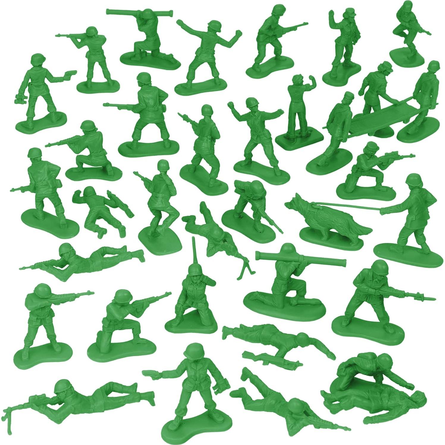 Figuras Soldado Femenino BMC - 36 Piezas Verde 5,08 cm