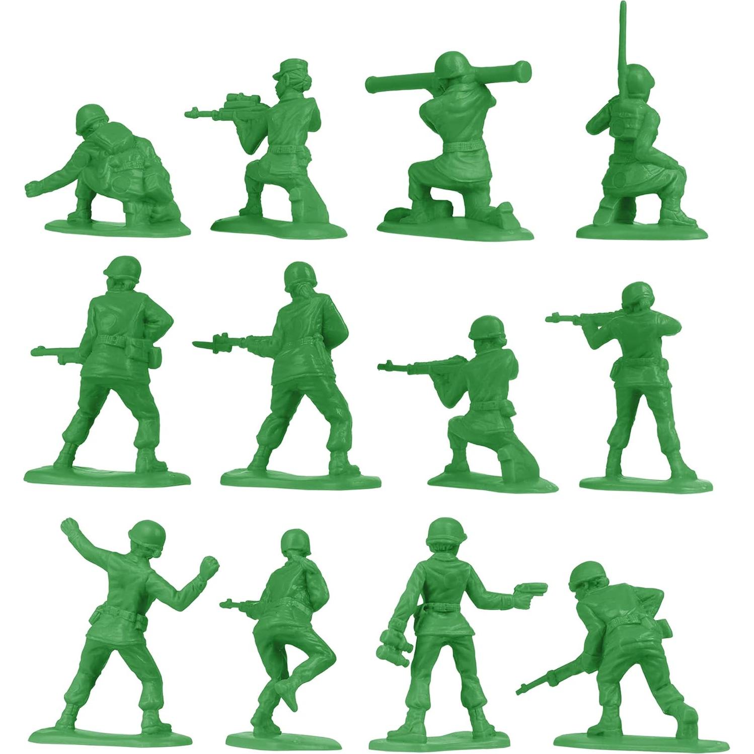 Figuras Soldado Femenino BMC - 36 Piezas Verde 5,08 cm