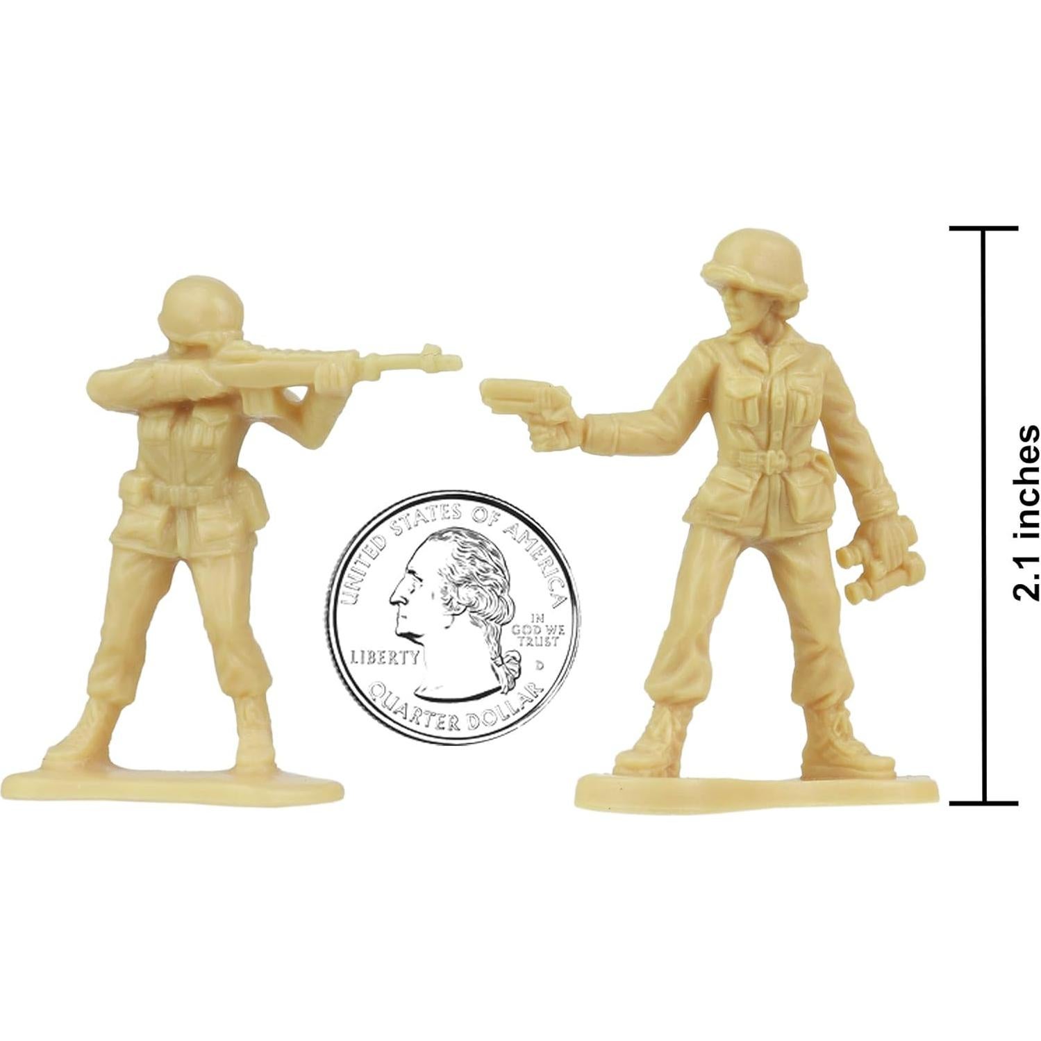 Figuras Soldado Femenino BMC - 36 Piezas Beige 5,08 cm