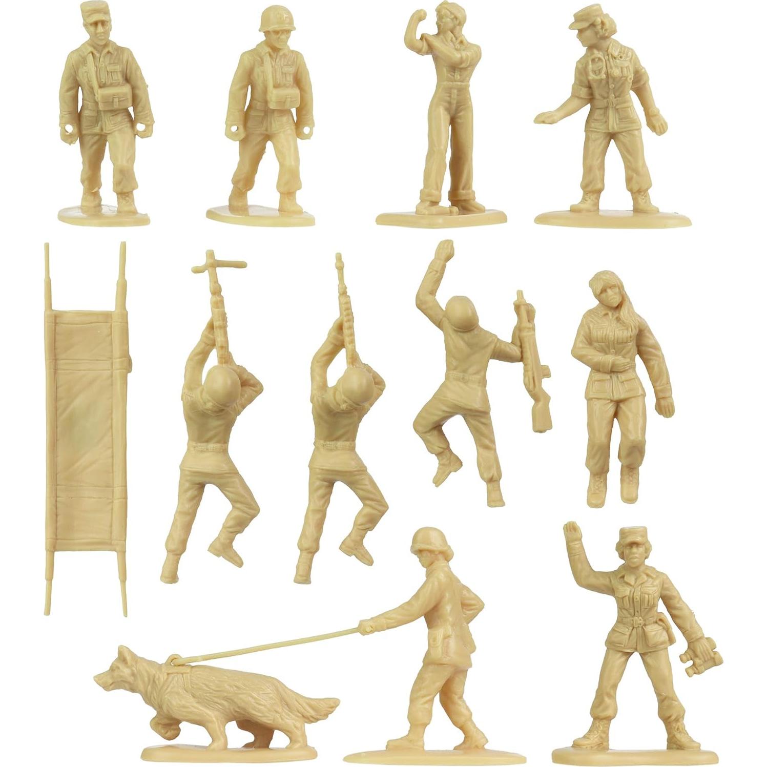 Figuras Soldado Femenino BMC - 36 Piezas Beige 5,08 cm