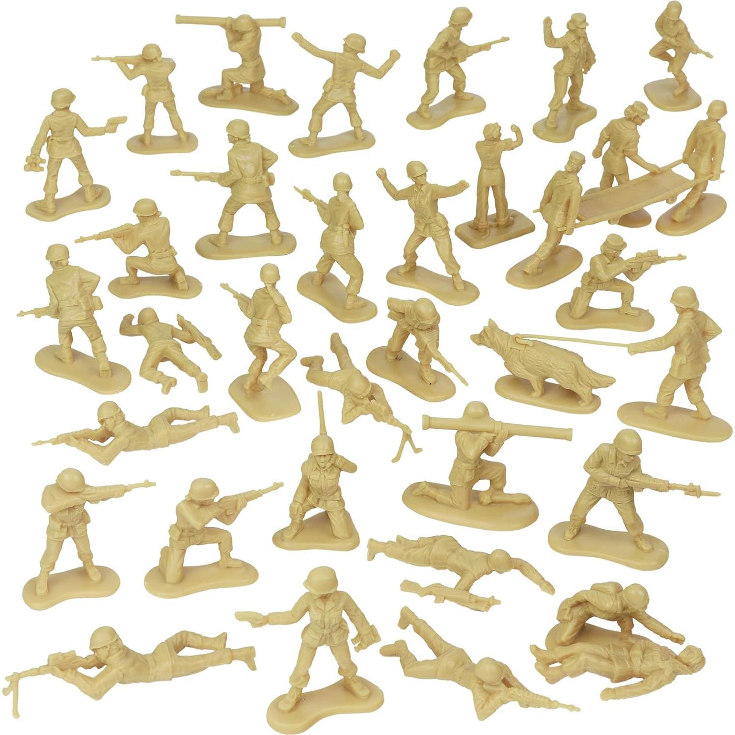 Figuras Soldado Femenino BMC - 36 Piezas Beige 5,08 cm