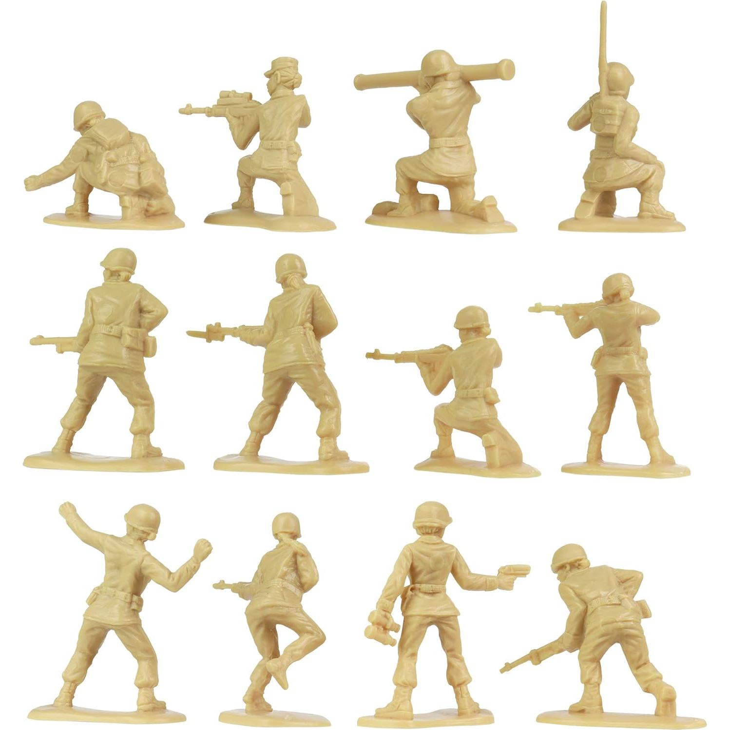 Figuras Soldado Femenino BMC - 36 Piezas Beige 5,08 cm