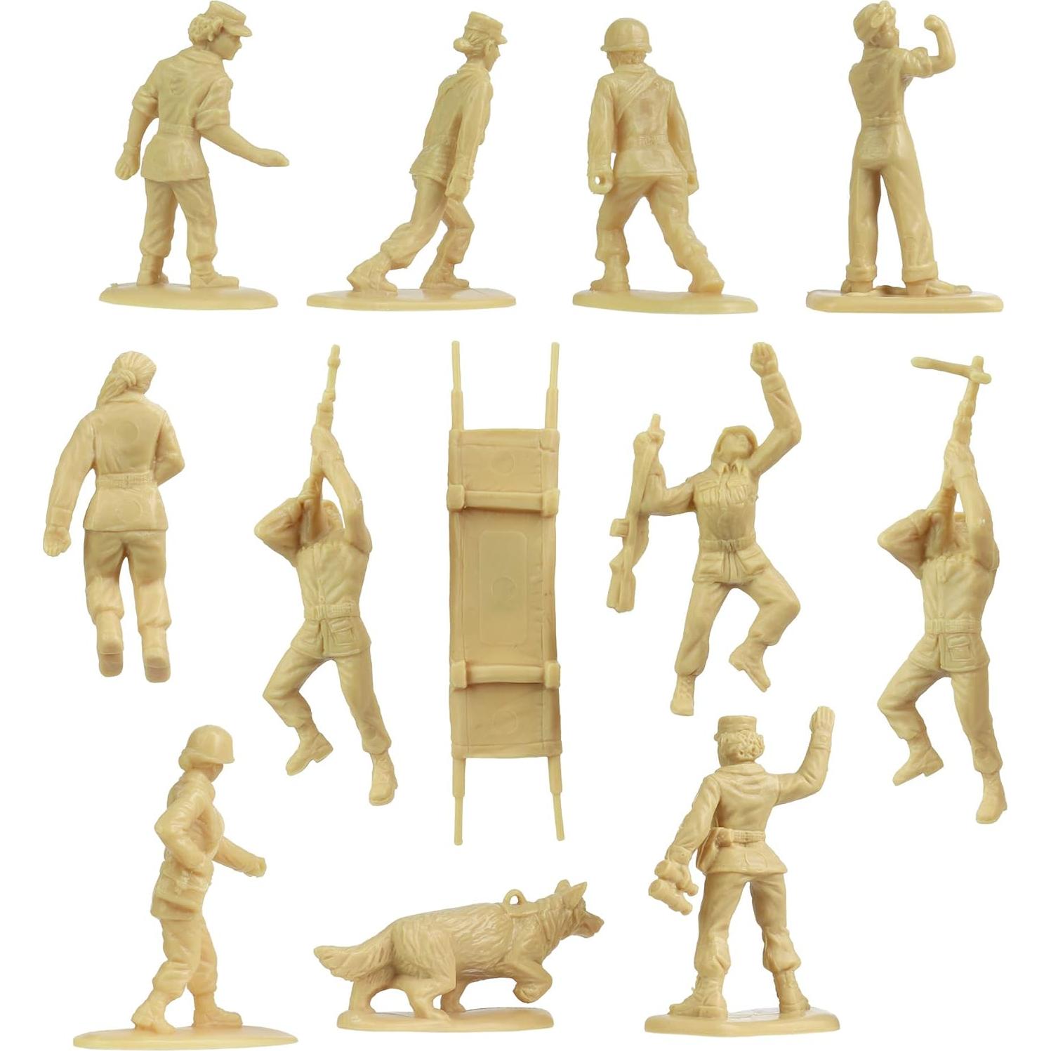 Figuras Soldado Femenino BMC - 36 Piezas Beige 5,08 cm