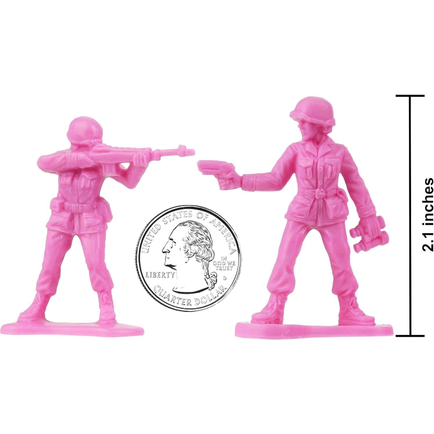 Figuras de Soldados Femeninos BMC - 36 Piezas Rosa