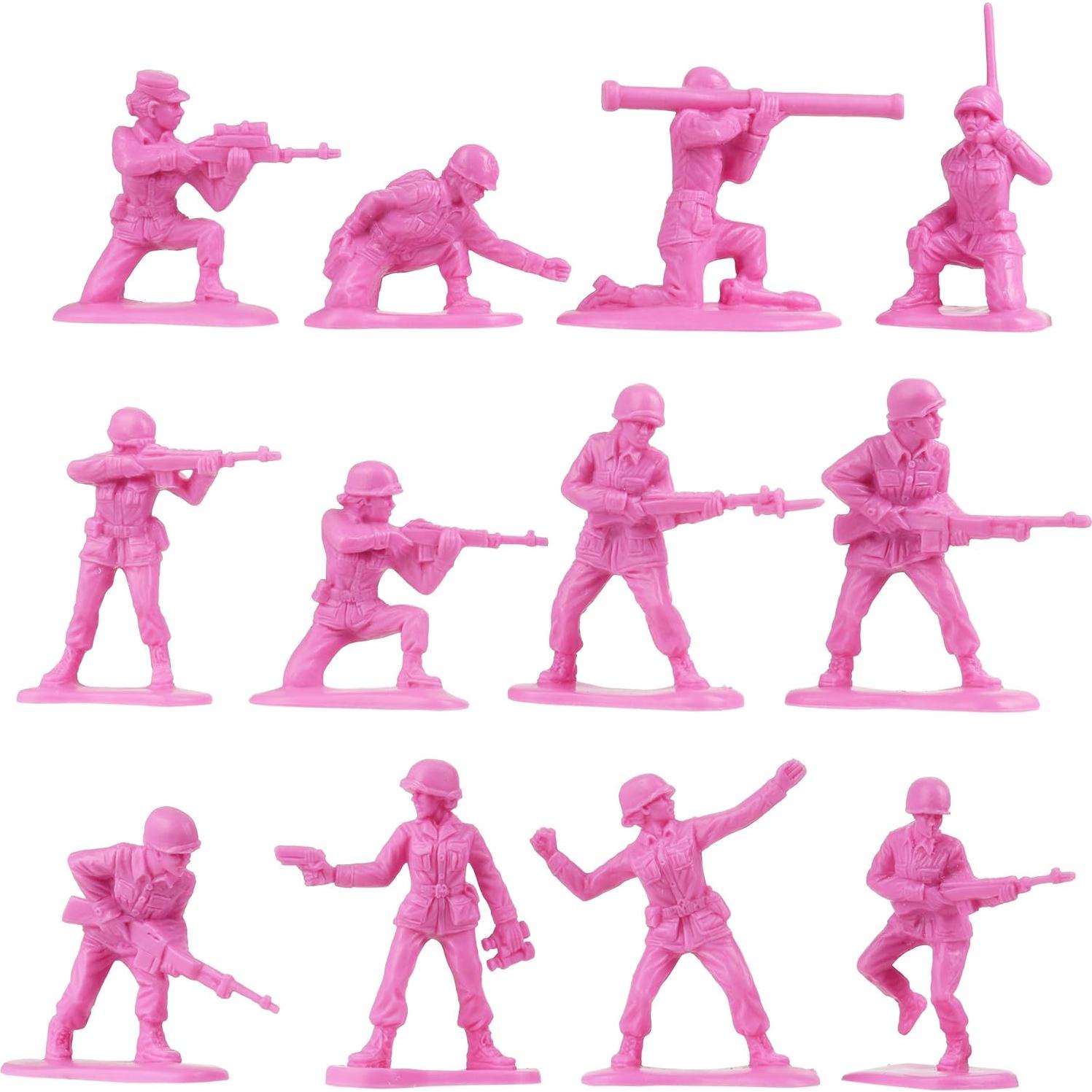 Figuras de Soldados Femeninos BMC - 36 Piezas Rosa