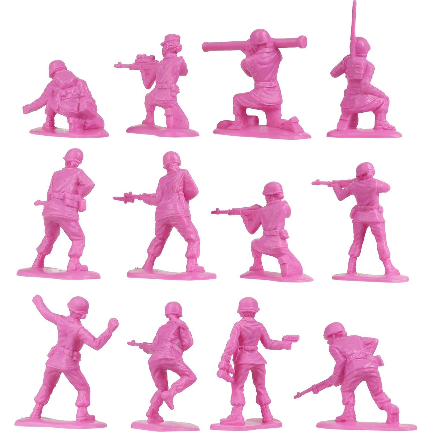 Figuras de Soldados Femeninos BMC - 36 Piezas Rosa