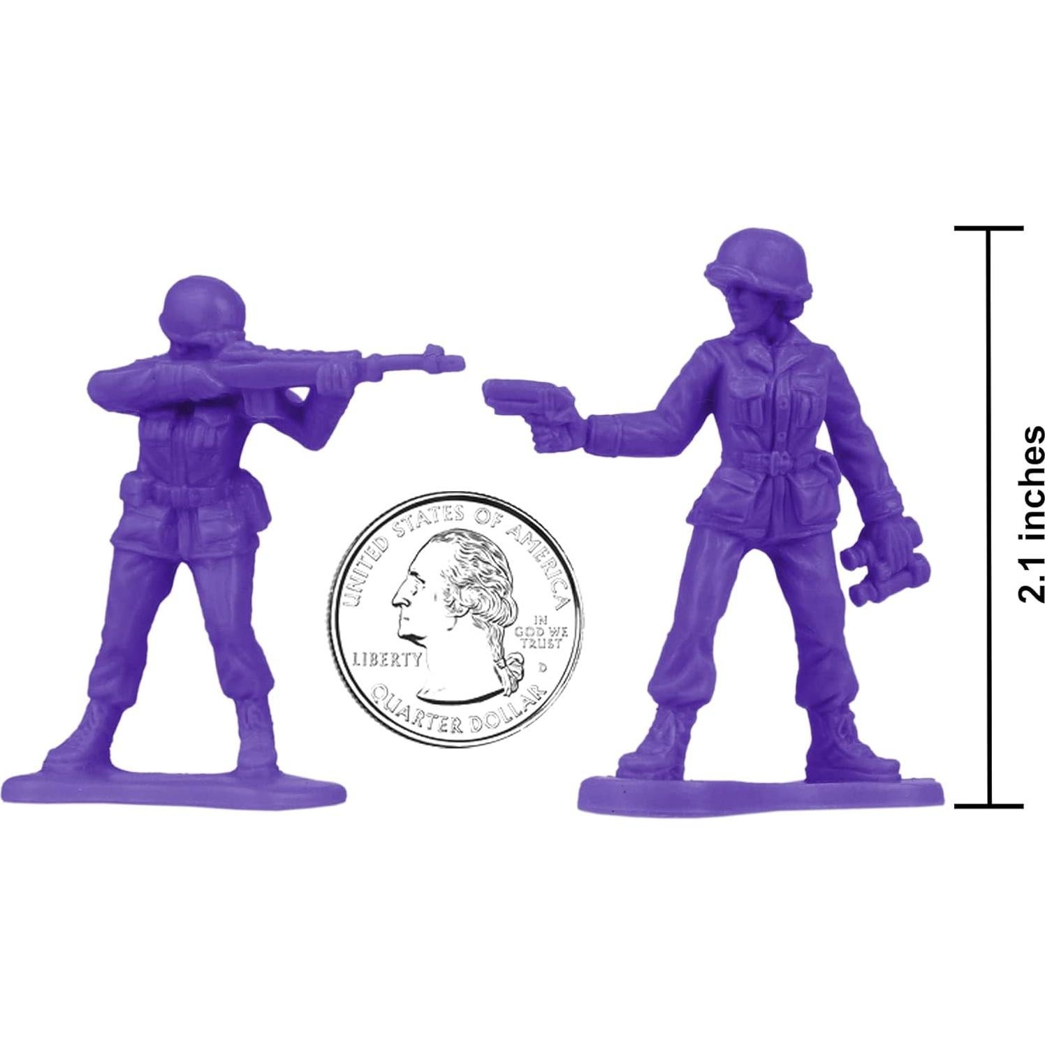 Figuras Soldado Femenino BMC - 36 Piezas Púrpura