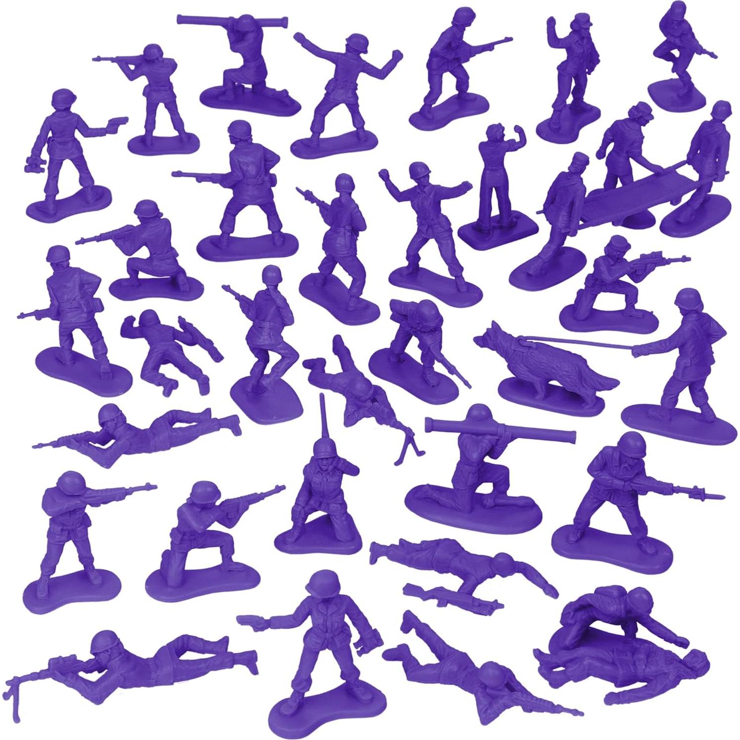 Figuras Soldado Femenino BMC - 36 Piezas Púrpura