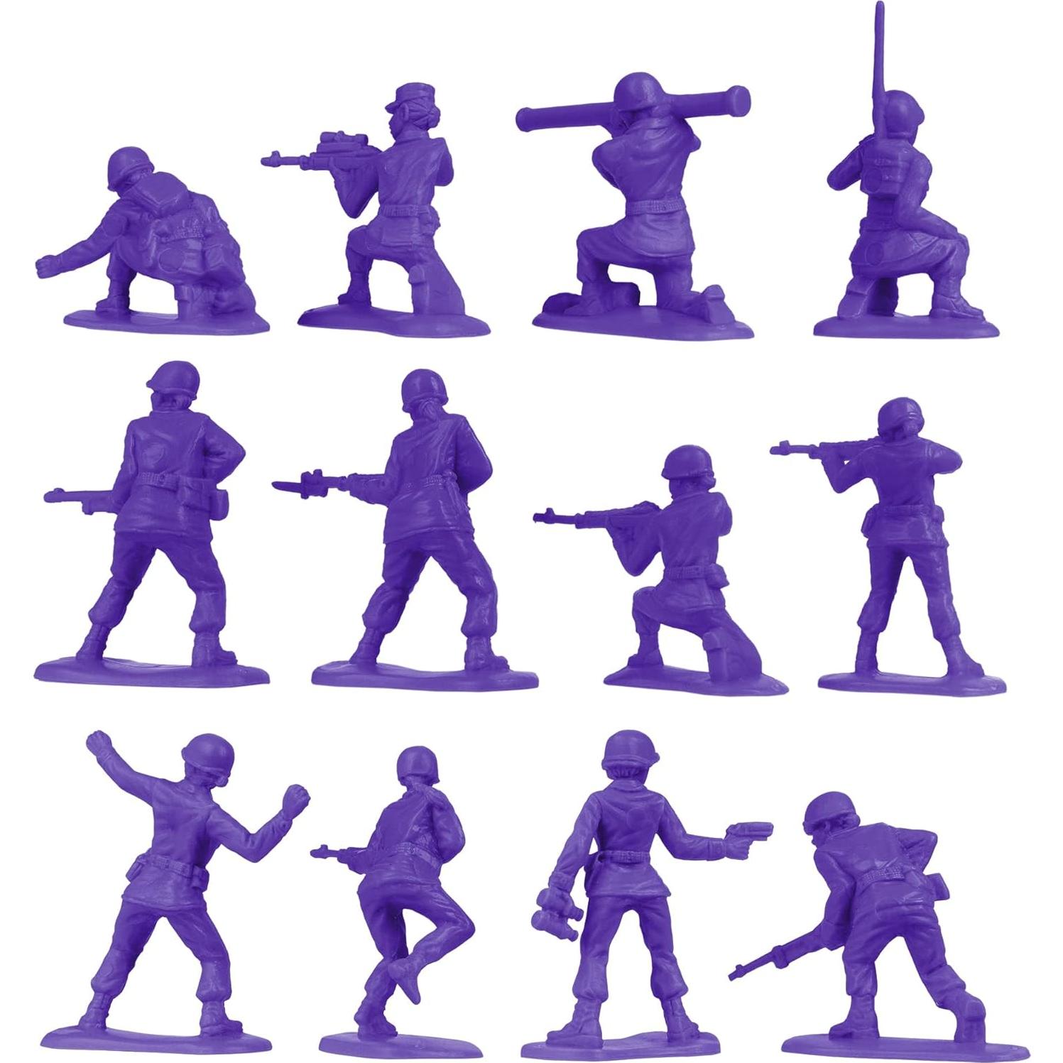 Figuras Soldado Femenino BMC - 36 Piezas Púrpura