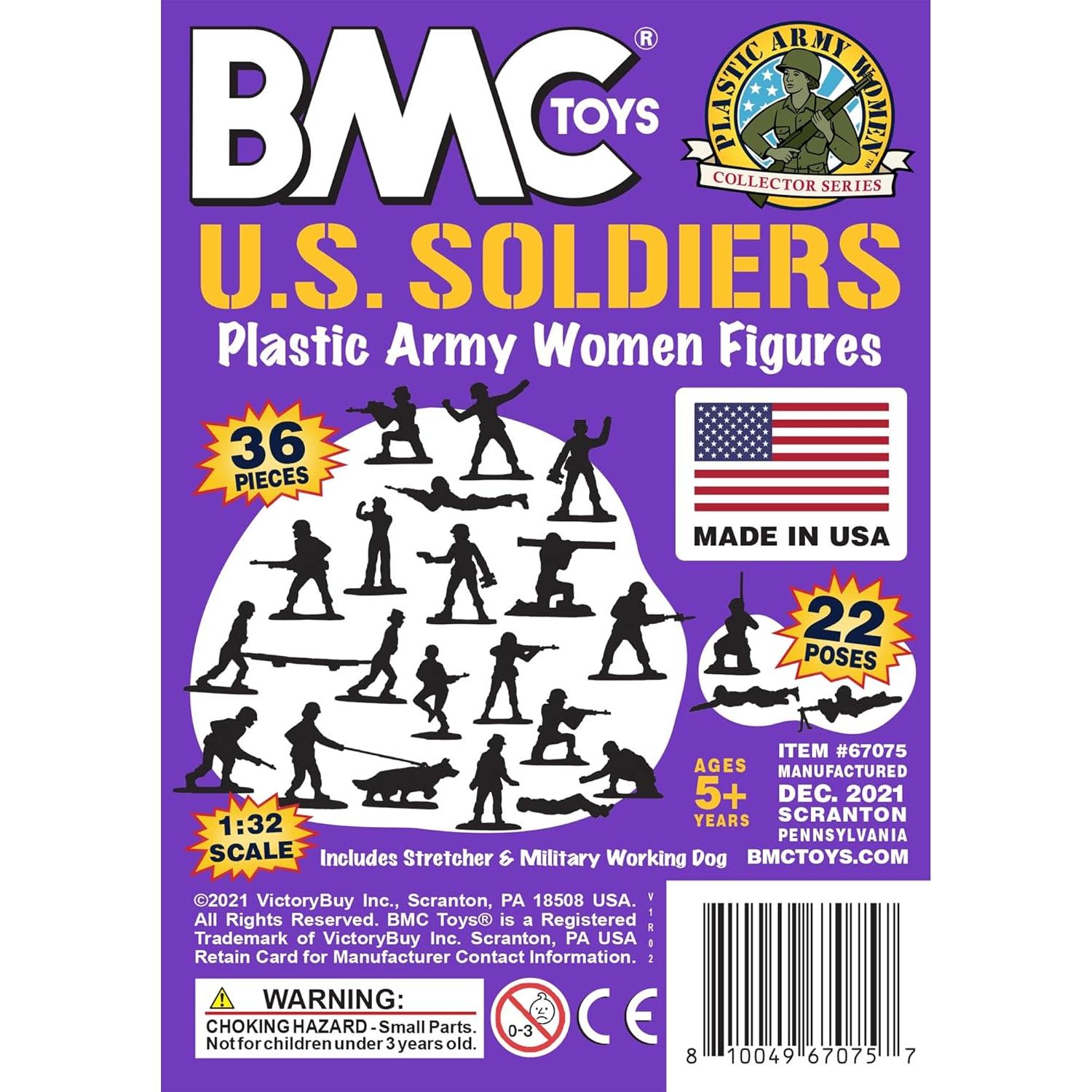 Figuras Soldado Femenino BMC - 36 Piezas Púrpura
