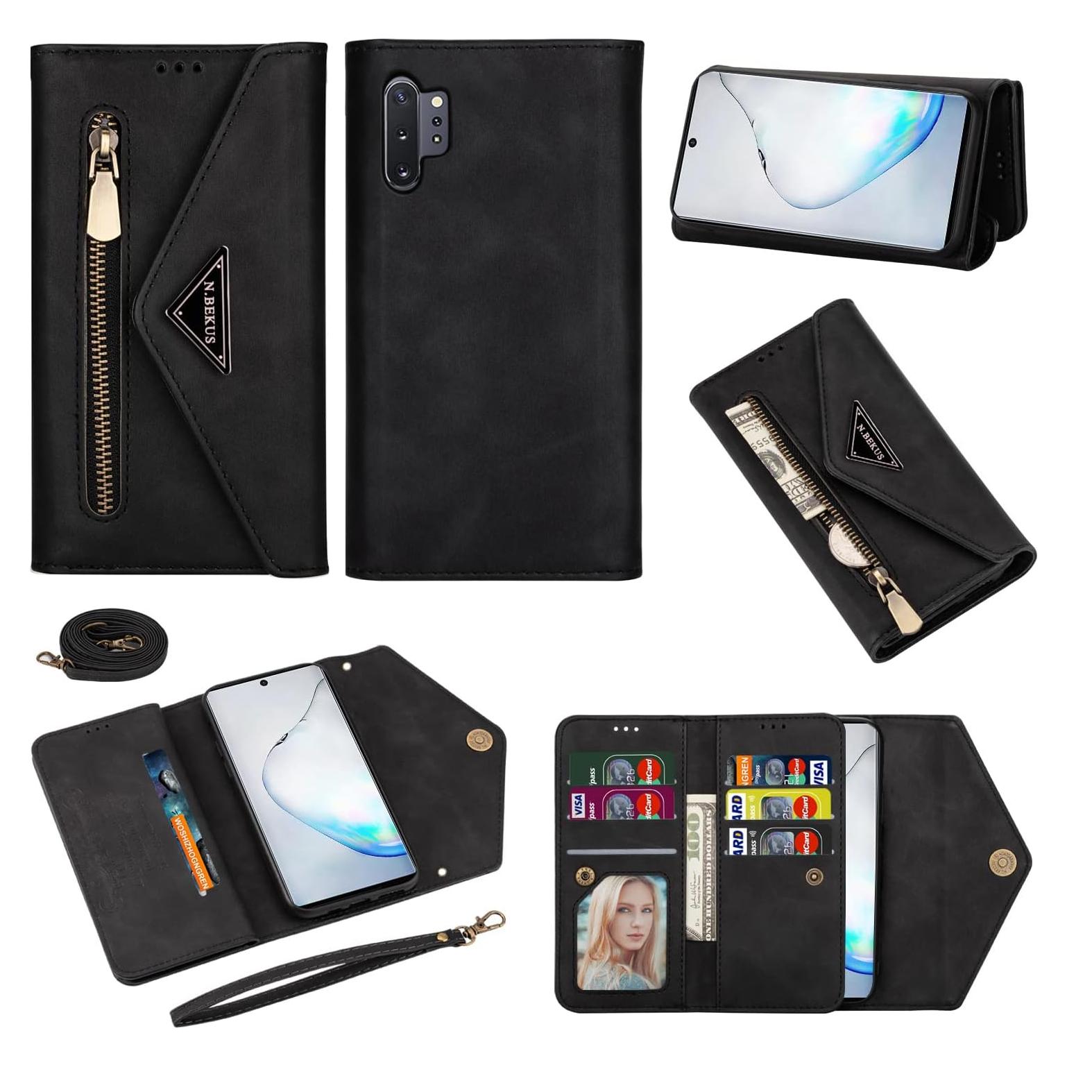 Funda Cartera Furiet para Samsung Galaxy Note 10+ Negro